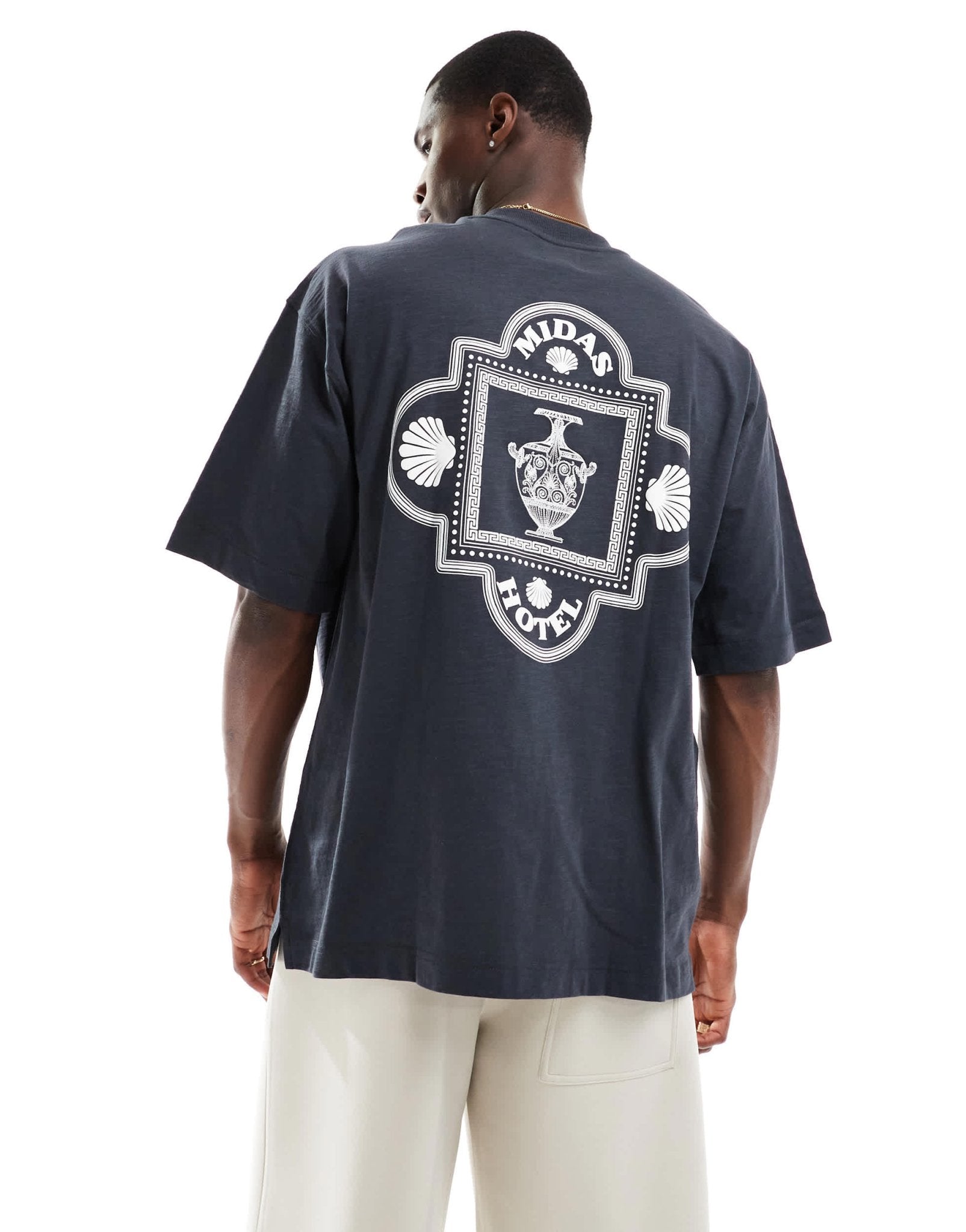 River Island Greek Midas hotel t-shirt in black - ASOS Sample Sale EU Store