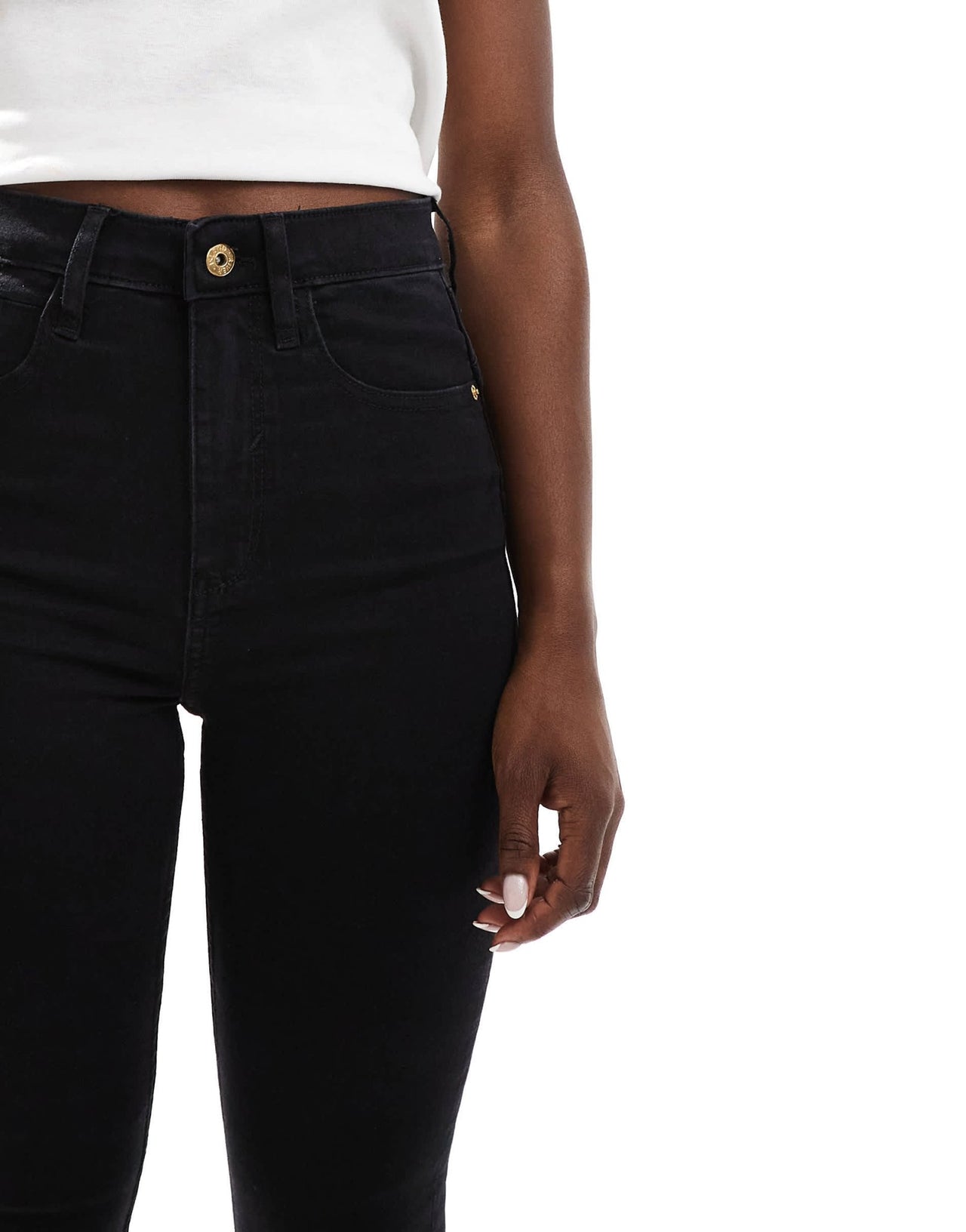 River Island high rise skinny jean in black - ASOS Sample Sale EU Store