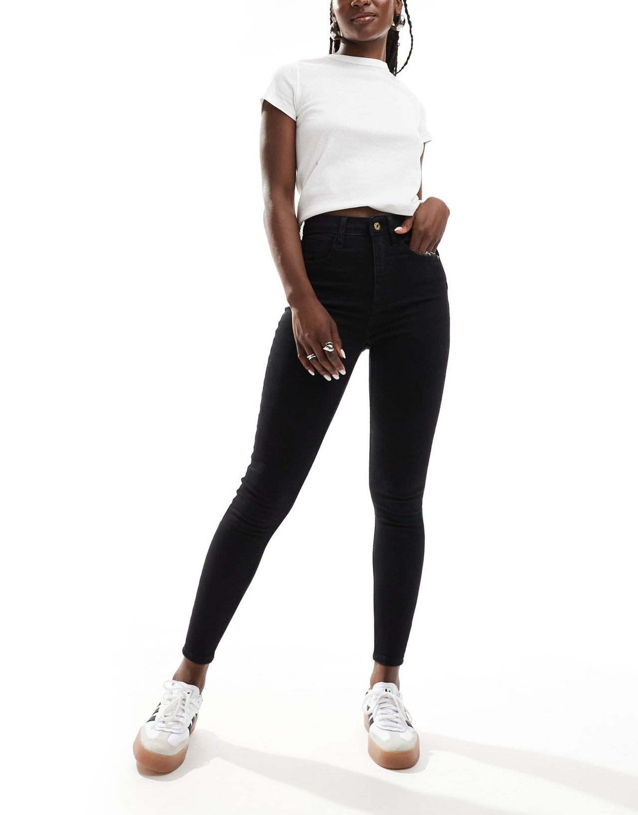 River Island high rise skinny jean in black - ASOS Sample Sale EU Store