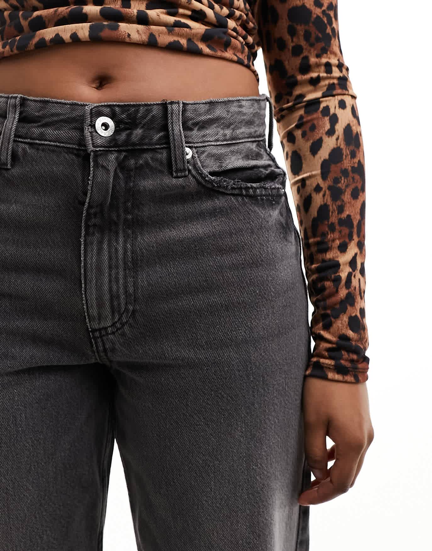 River Island high waist 90s straight leg jeans in black - ASOS Sample Sale EU Store