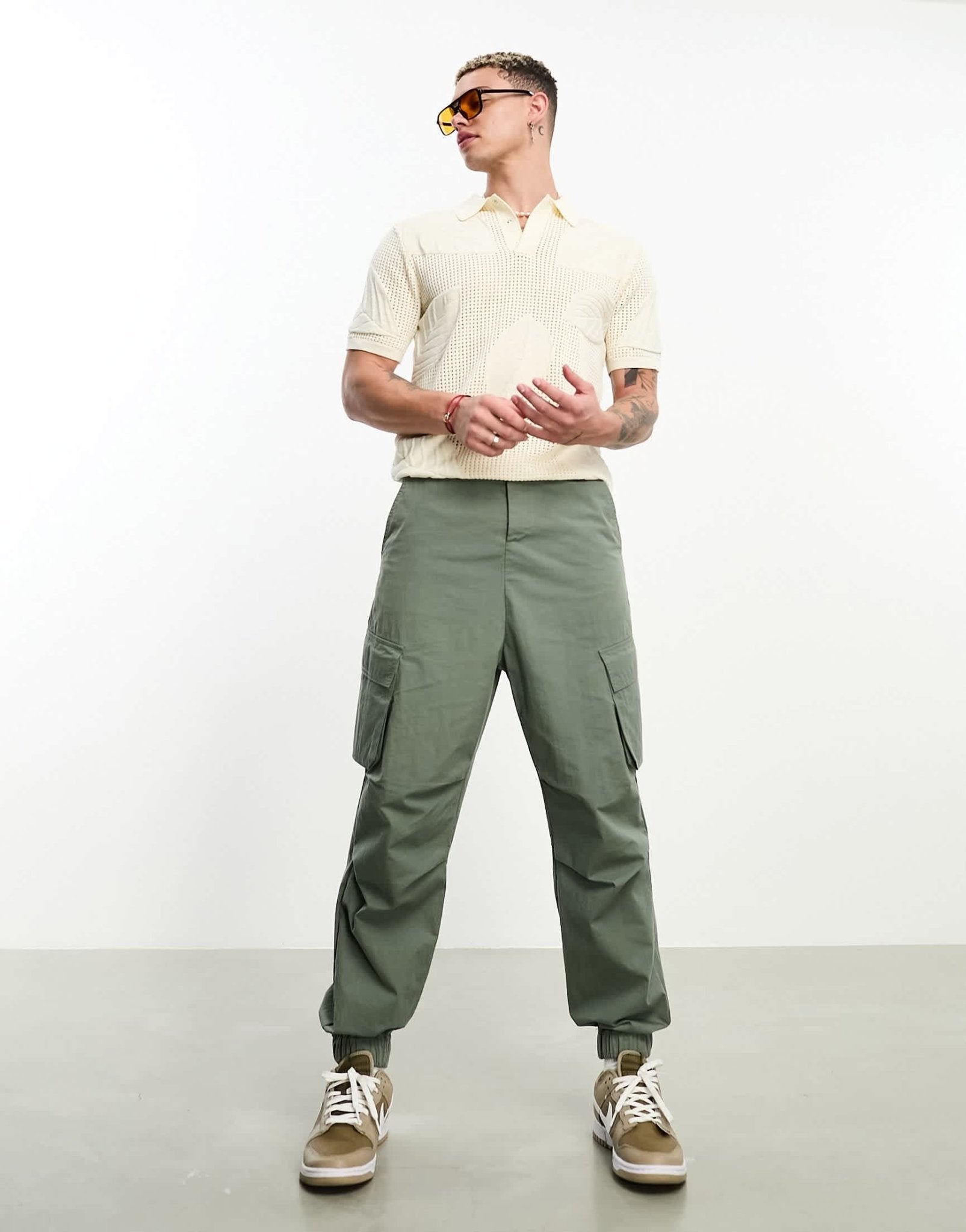 River Island mesh floral polo in white - ASOS Sample Sale EU Store