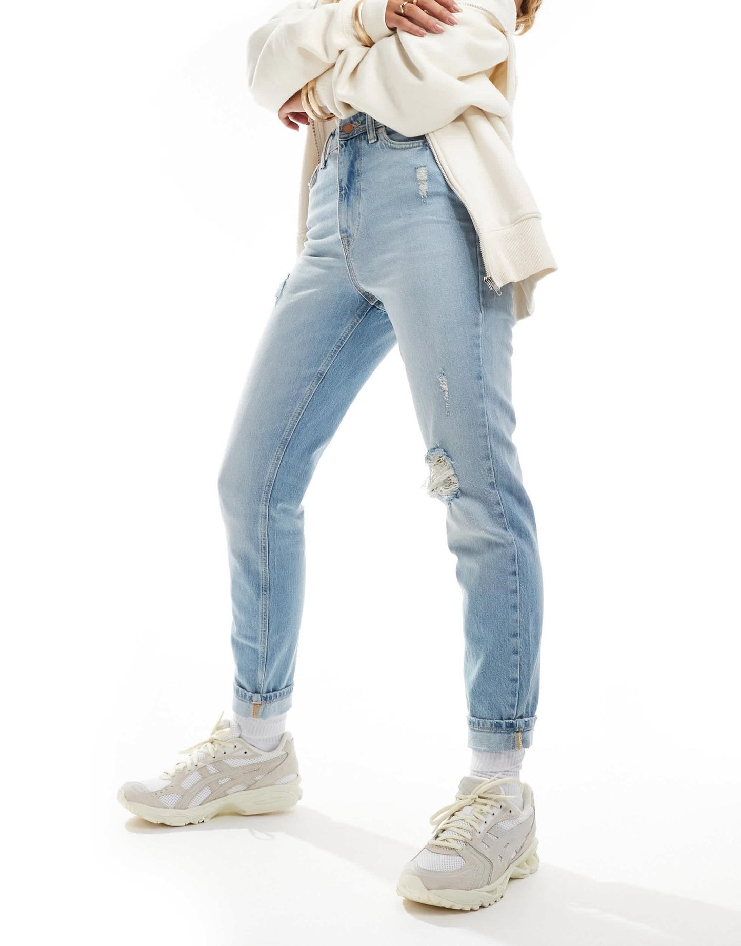River Island mom sculpt jean in light - blue - ASOS Sample Sale EU Store