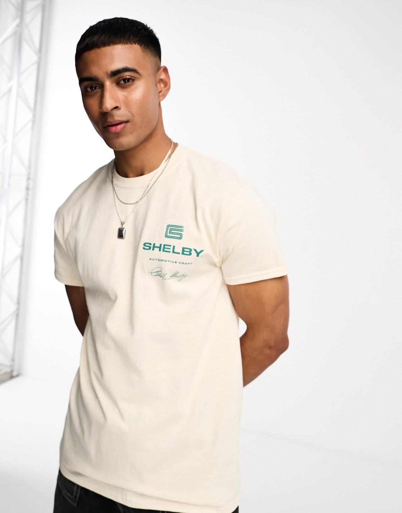 River Island motorcross t-shirt in ecru - ASOS Sample Sale EU Store