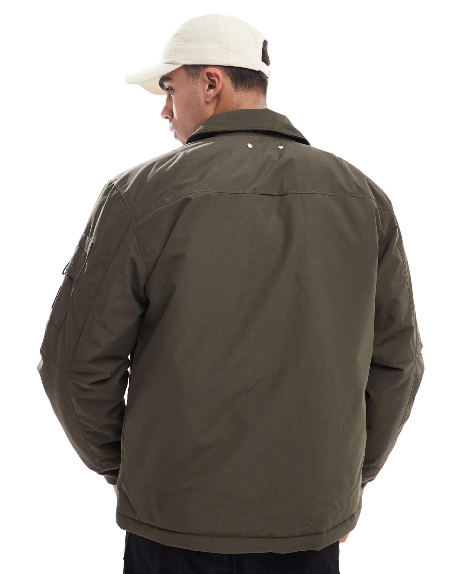 River Island padded utility jacket in khaki - ASOS Sample Sale EU Store