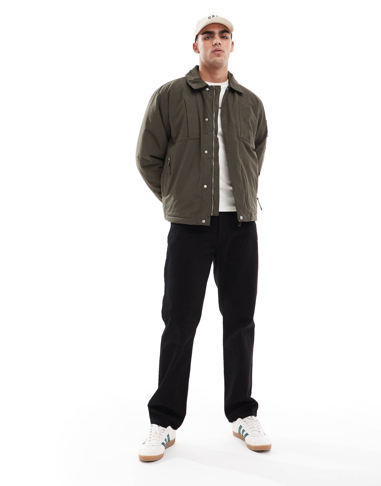 River Island padded utility jacket in khaki - ASOS Sample Sale EU Store