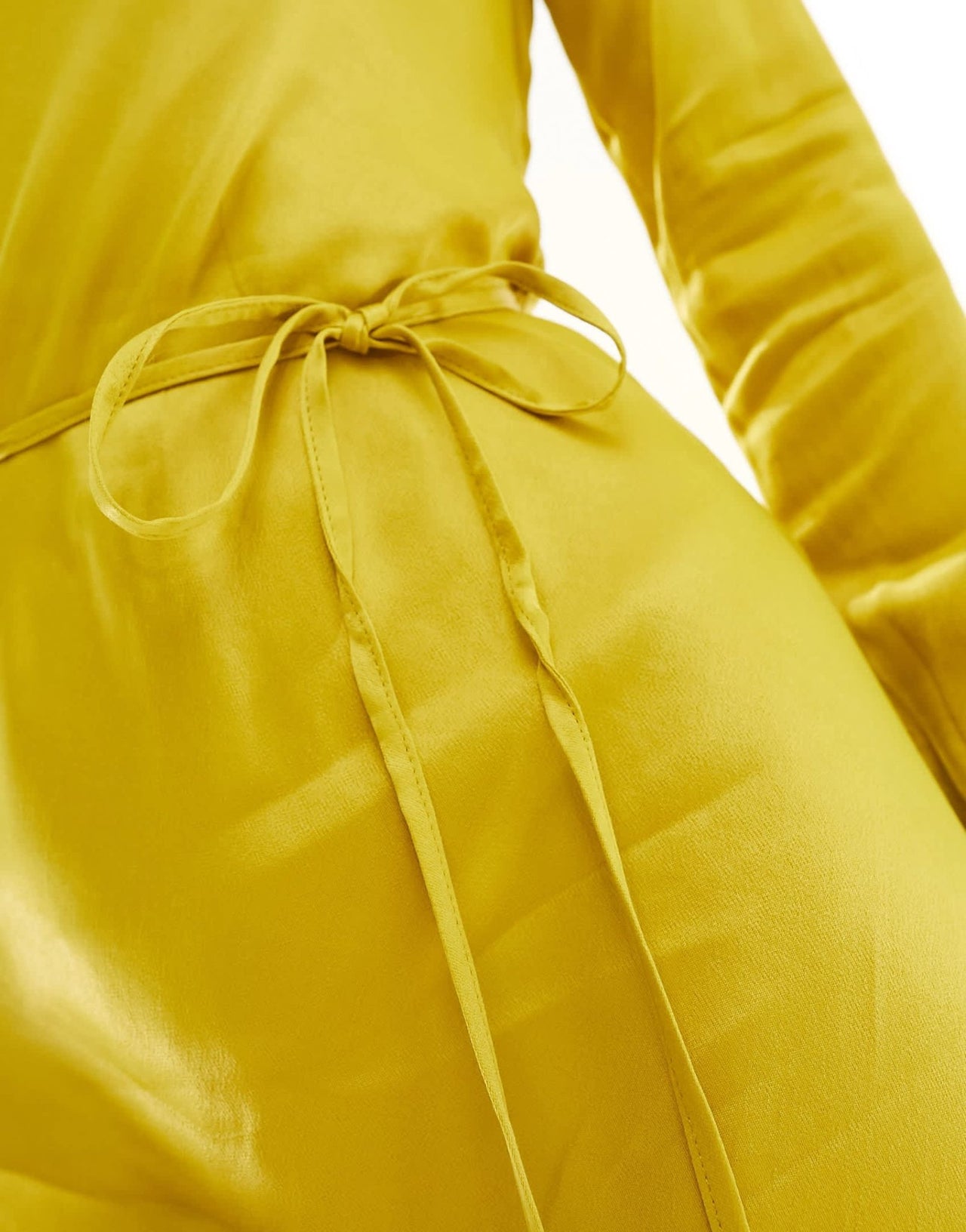 River Island Petite long sleeve seam detail midi dress in yellow - ASOS Sample Sale EU Store