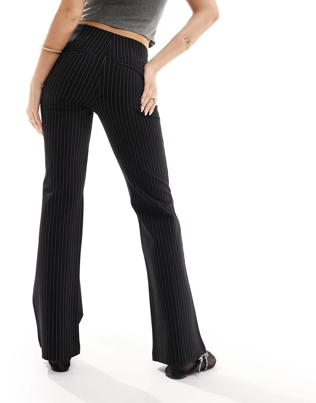 River Island pinstripe formal trouser in navy - ASOS Sample Sale EU Store