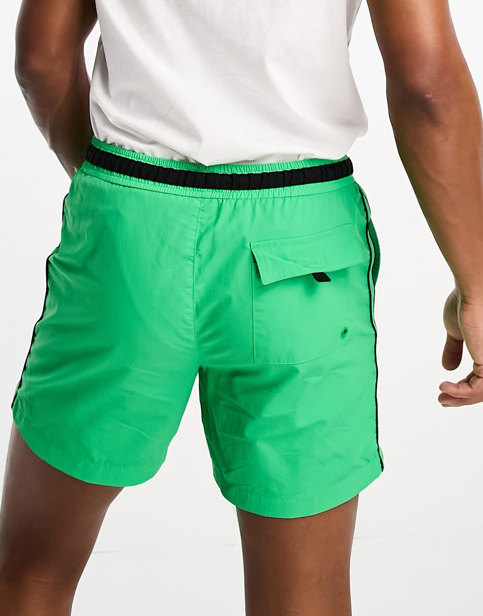 River Island piped swim shorts in light green - ASOS Sample Sale EU Store