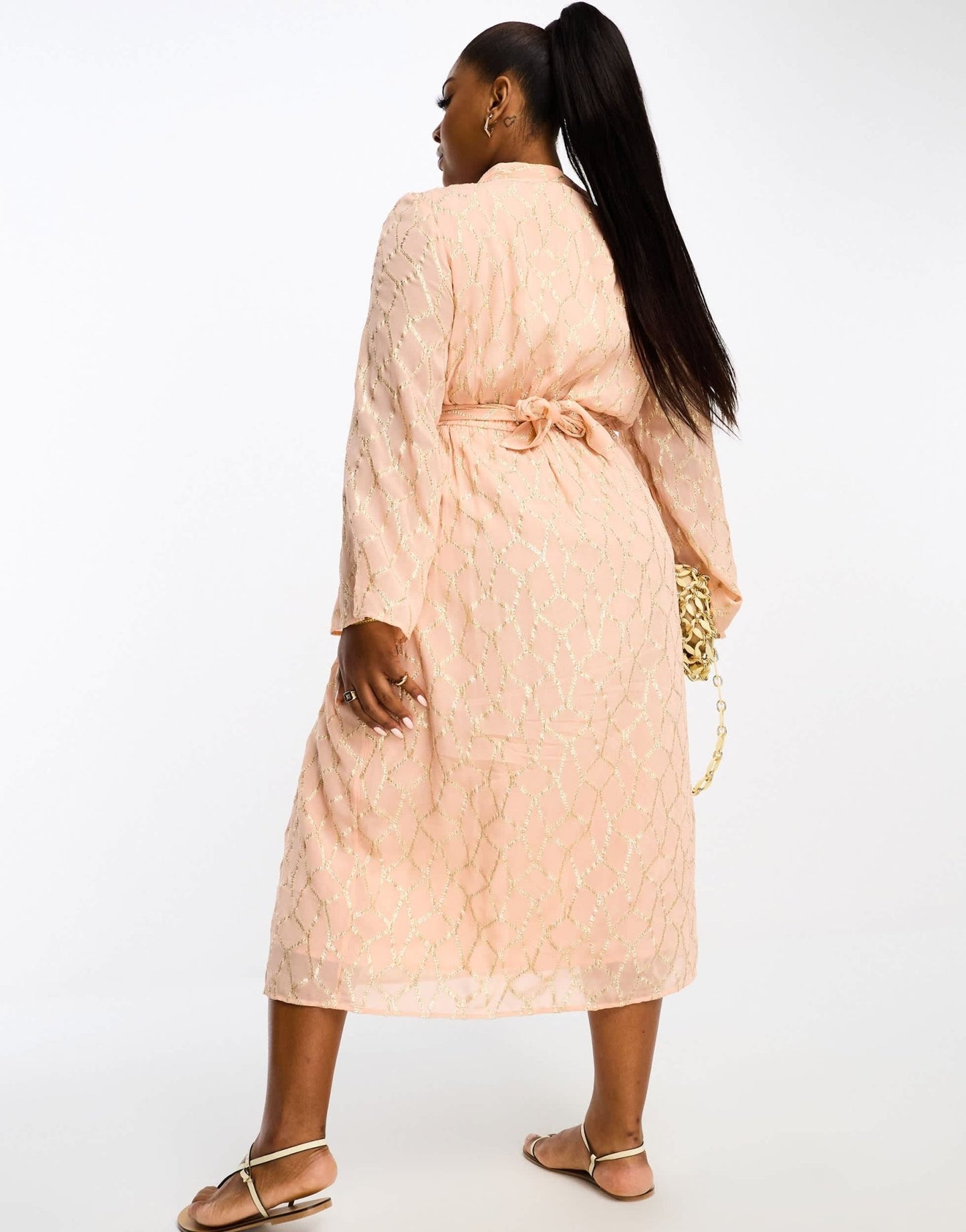River Island Plus sequin wrap midi dress in orange - ASOS Sample Sale EU Store