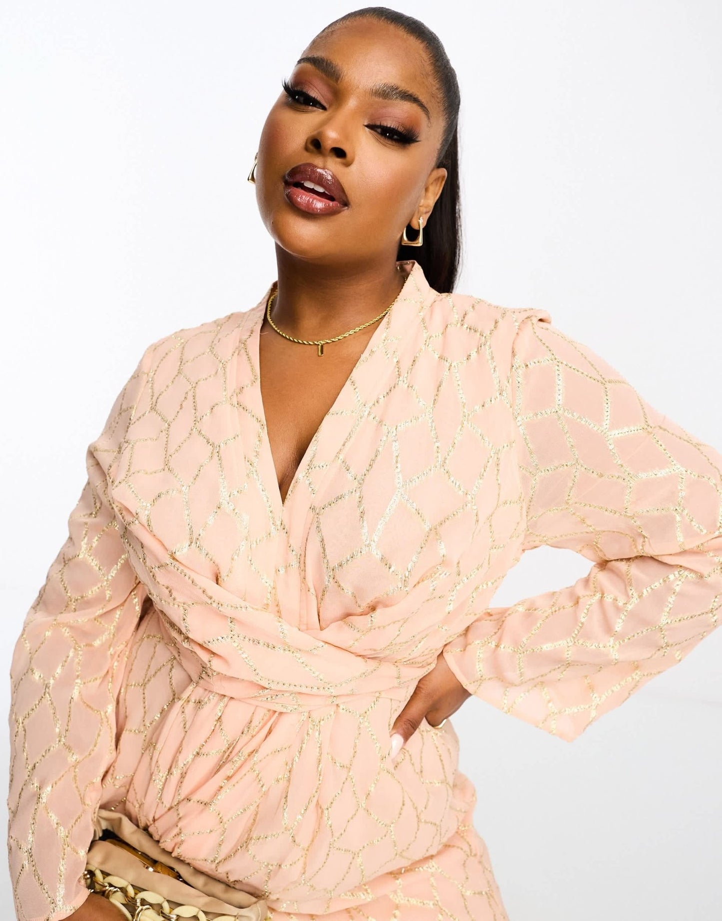 River Island Plus sequin wrap midi dress in orange - ASOS Sample Sale EU Store