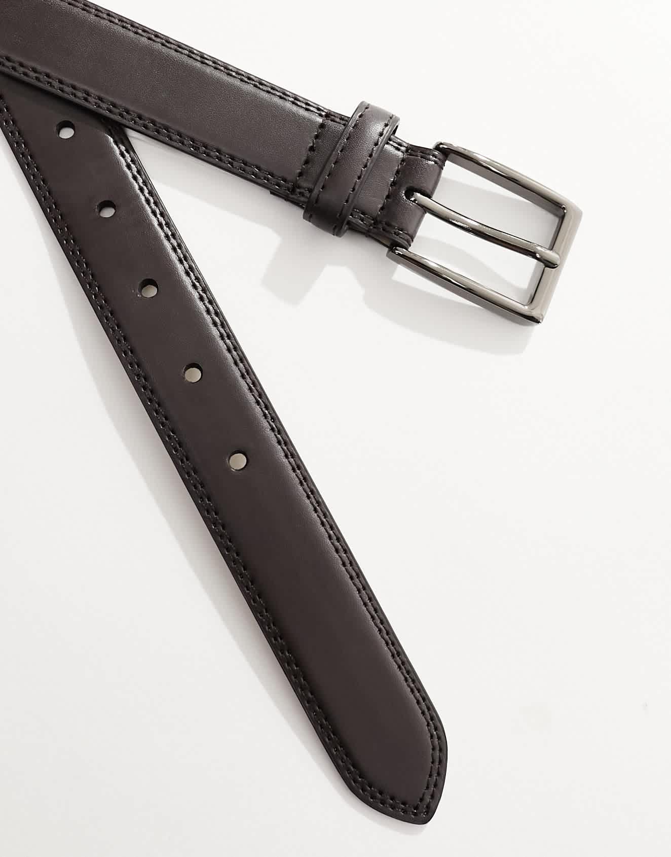 River Island premium belt in dark brown - ASOS Sample Sale EU Store