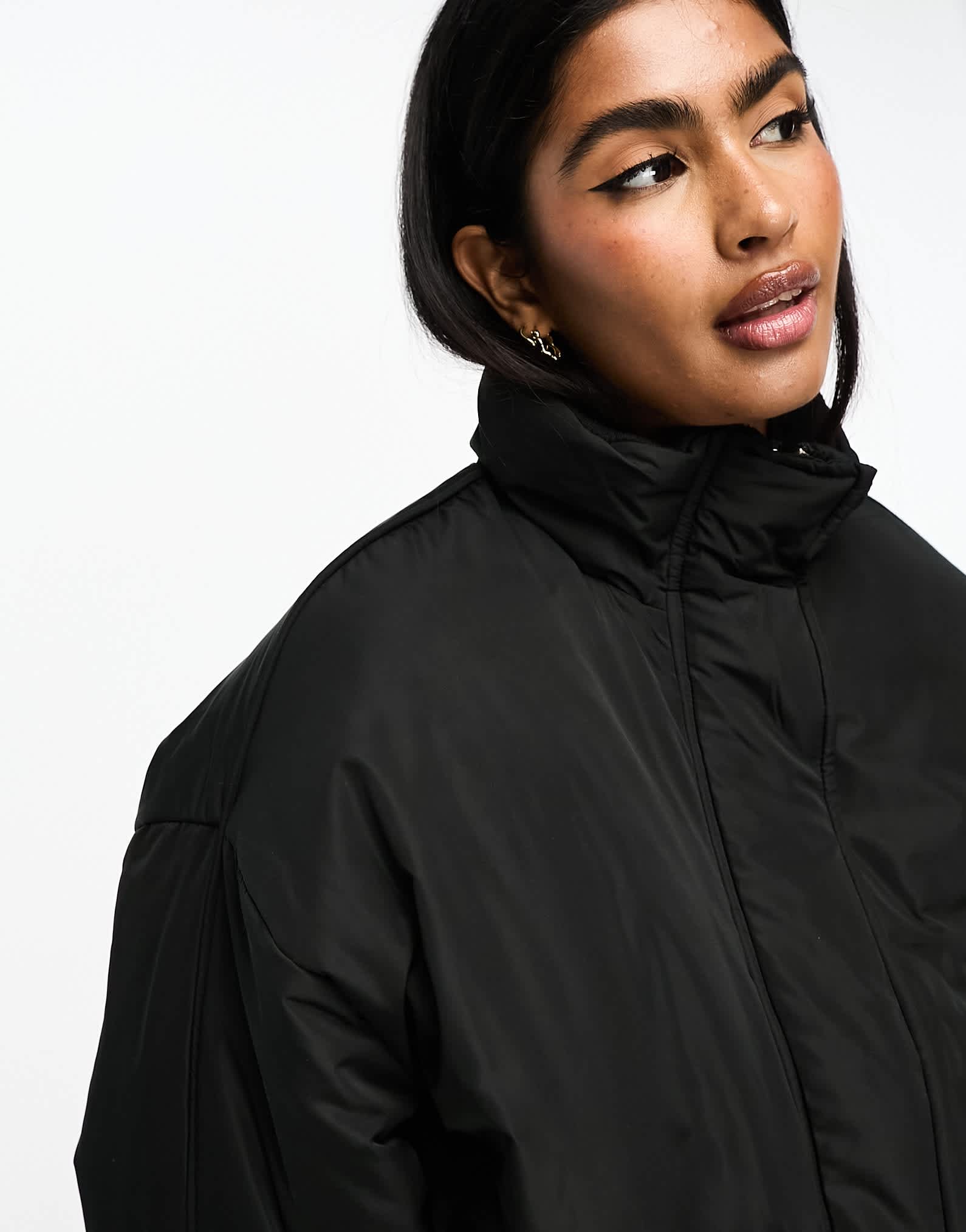 River Island PU puffer jacket in black - ASOS Sample Sale EU Store