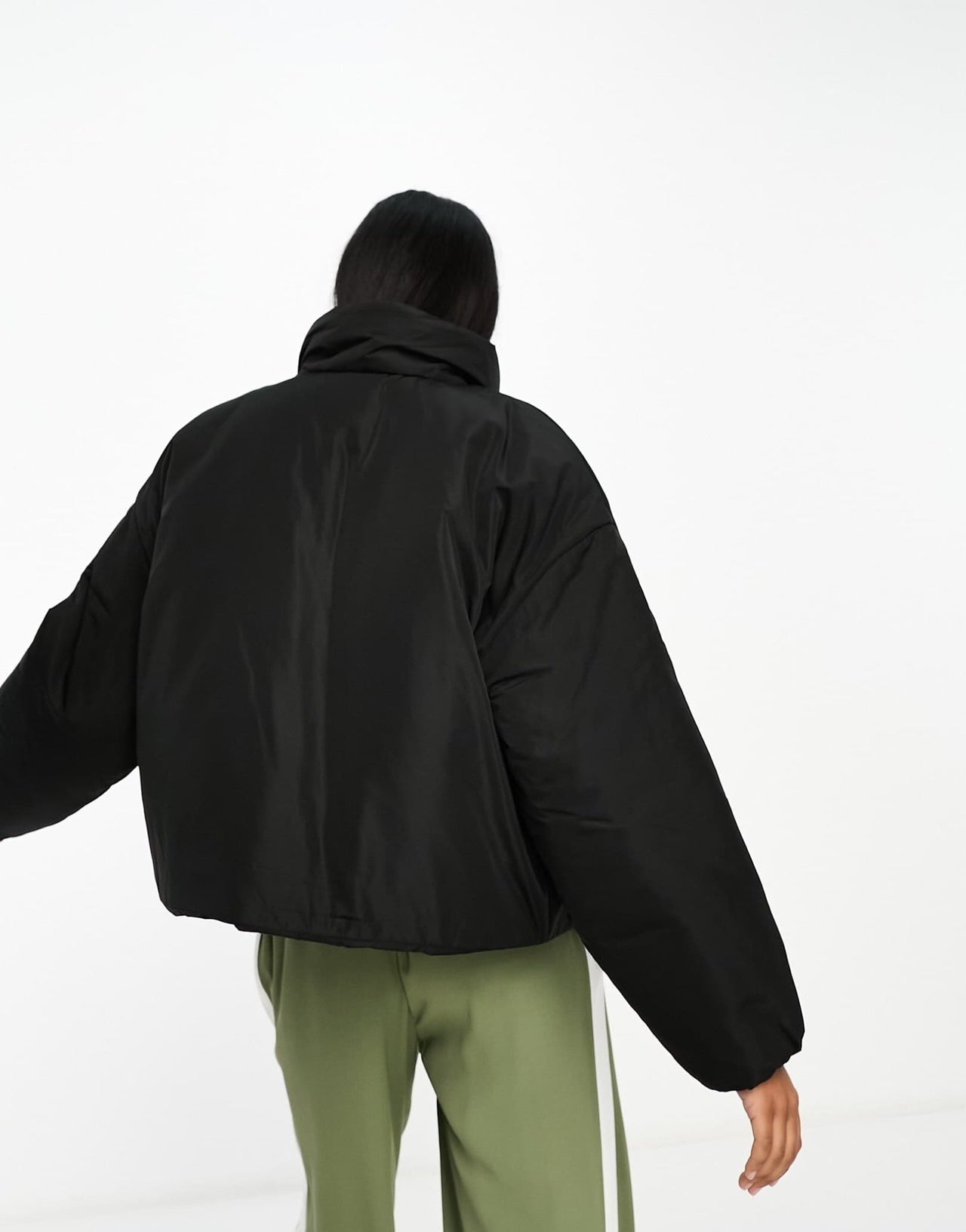 River Island PU puffer jacket in black - ASOS Sample Sale EU Store