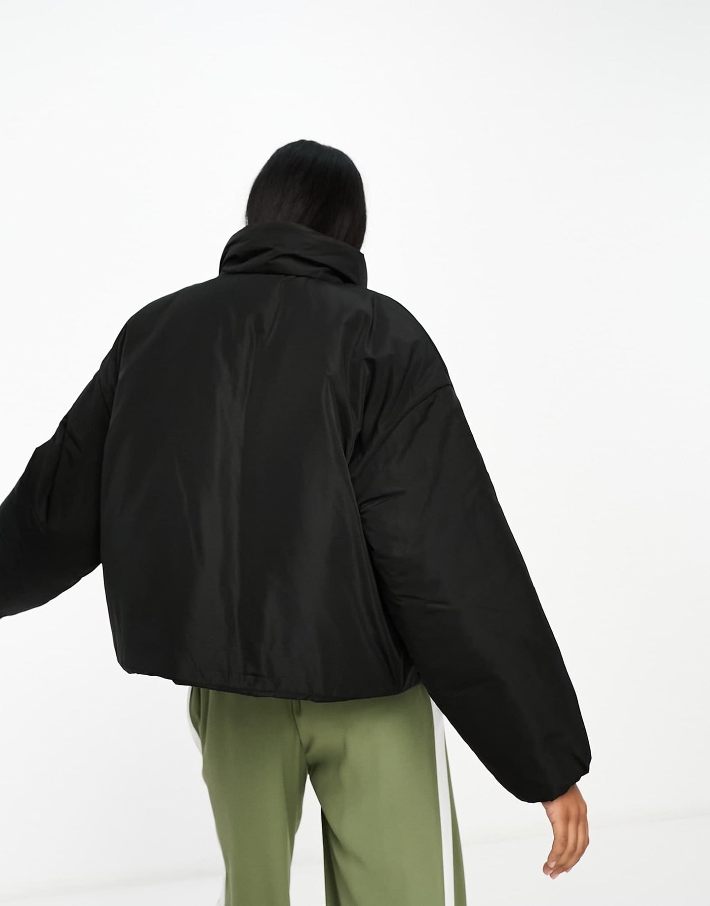 River Island PU puffer jacket in black - ASOS Sample Sale EU Store