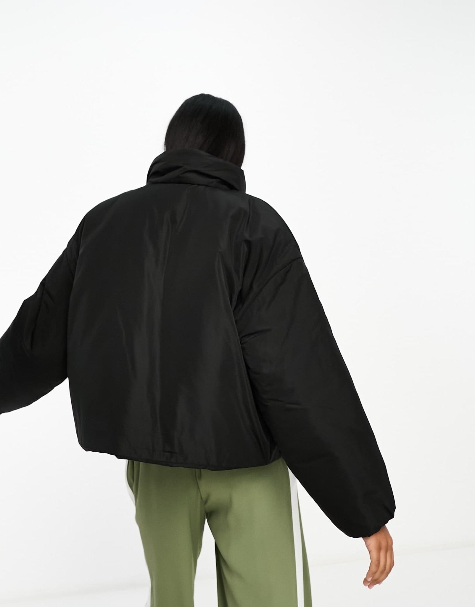 River Island PU puffer jacket in black - ASOS Sample Sale EU Store