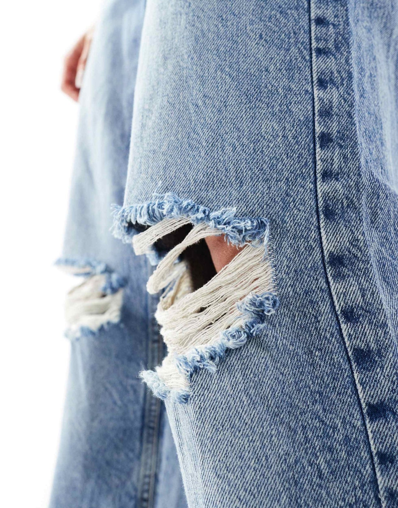 River Island relaxed straight leg jean in midwash blue - ASOS Sample Sale EU Store