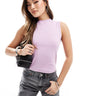 River Island rib jean grazer tank top in purple