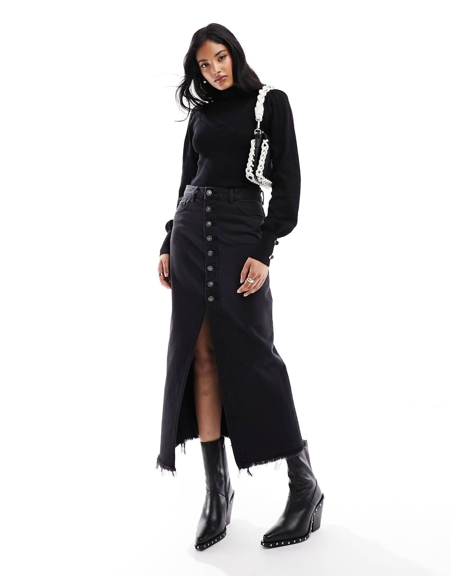 River Island roll neck top in black - ASOS Sample Sale EU Store