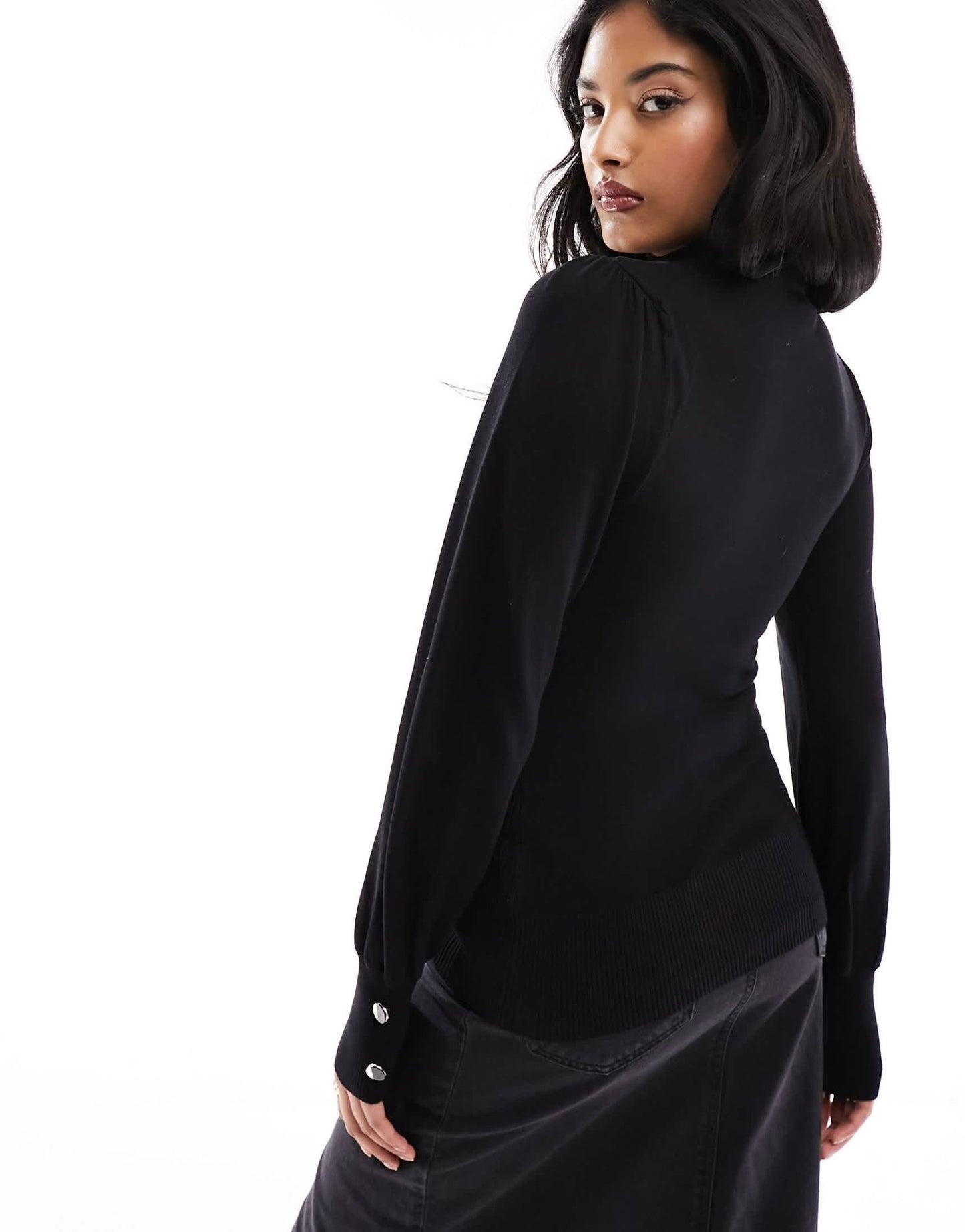 River Island roll neck top in black - ASOS Sample Sale EU Store