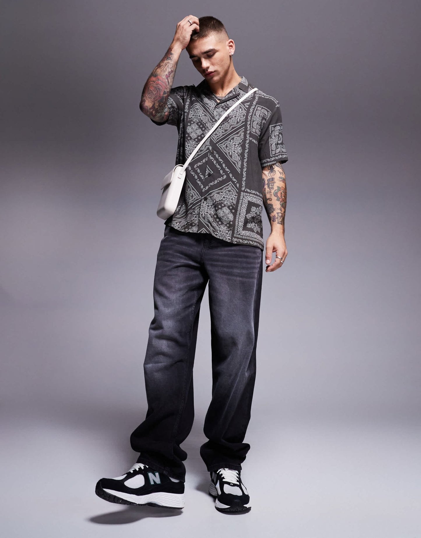 River Island short sleeve shirt in bandana print - ASOS Sample Sale EU Store