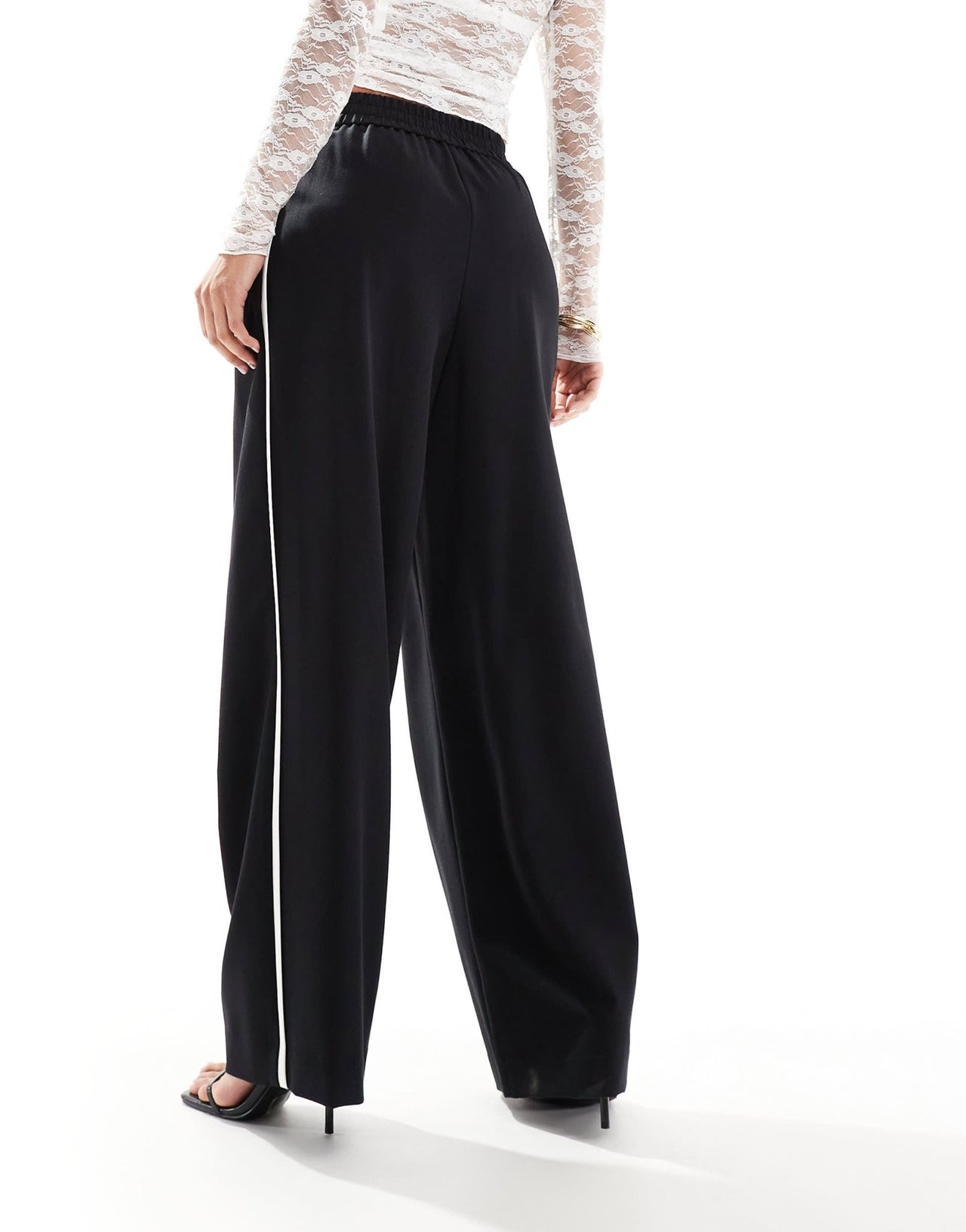 River Island side stripe trouser in black - ASOS Sample Sale EU Store