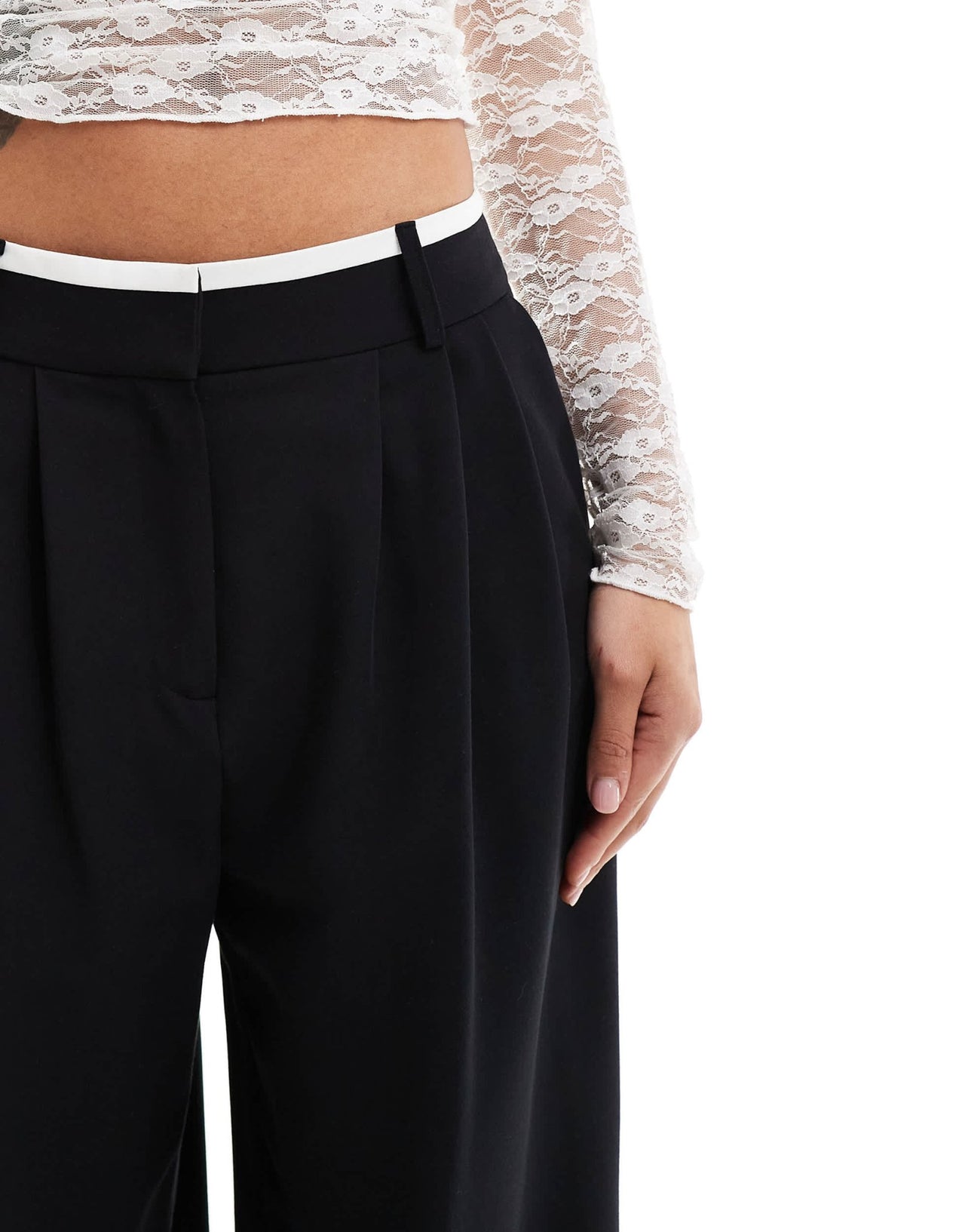 River Island side stripe trouser in black - ASOS Sample Sale EU Store
