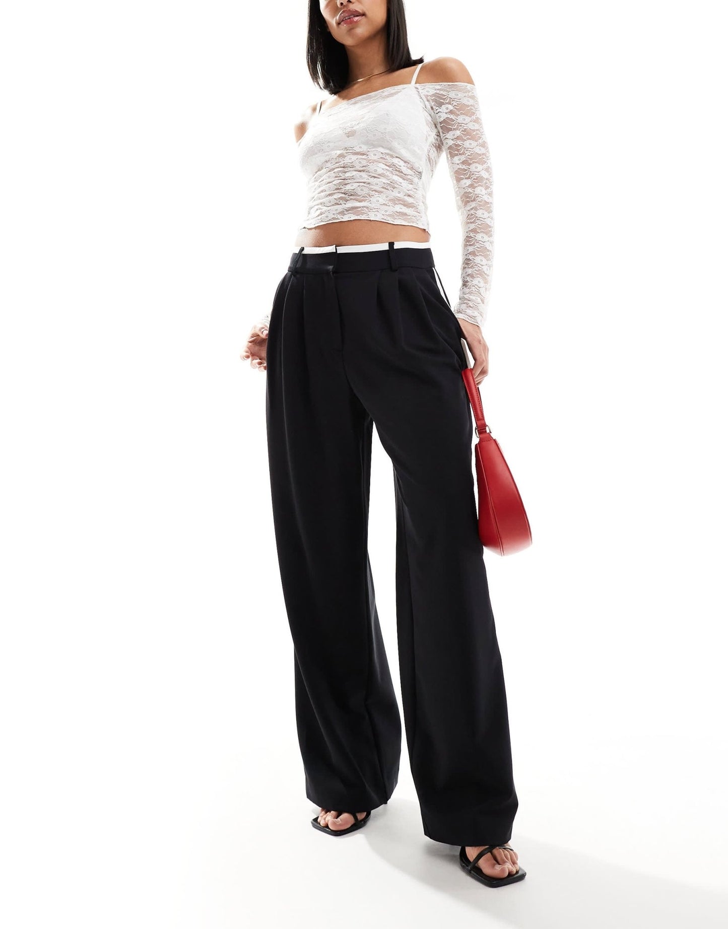 River Island side stripe trouser in black - ASOS Sample Sale EU Store