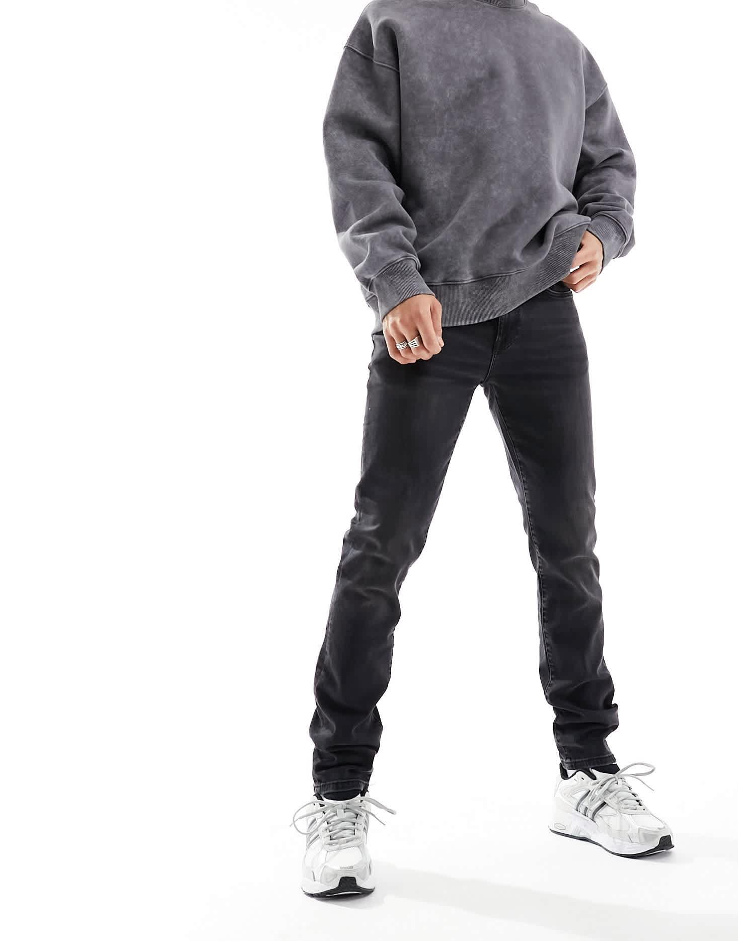 River Island skinny jean in washed black - ASOS Sample Sale EU Store