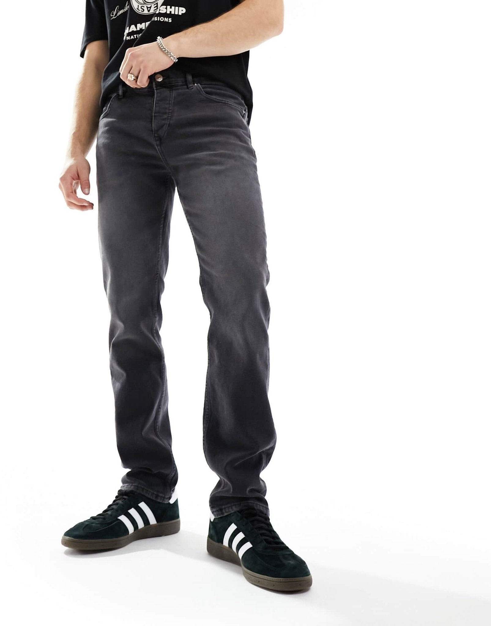 River Island slim fit jeans in black - ASOS Sample Sale EU Store