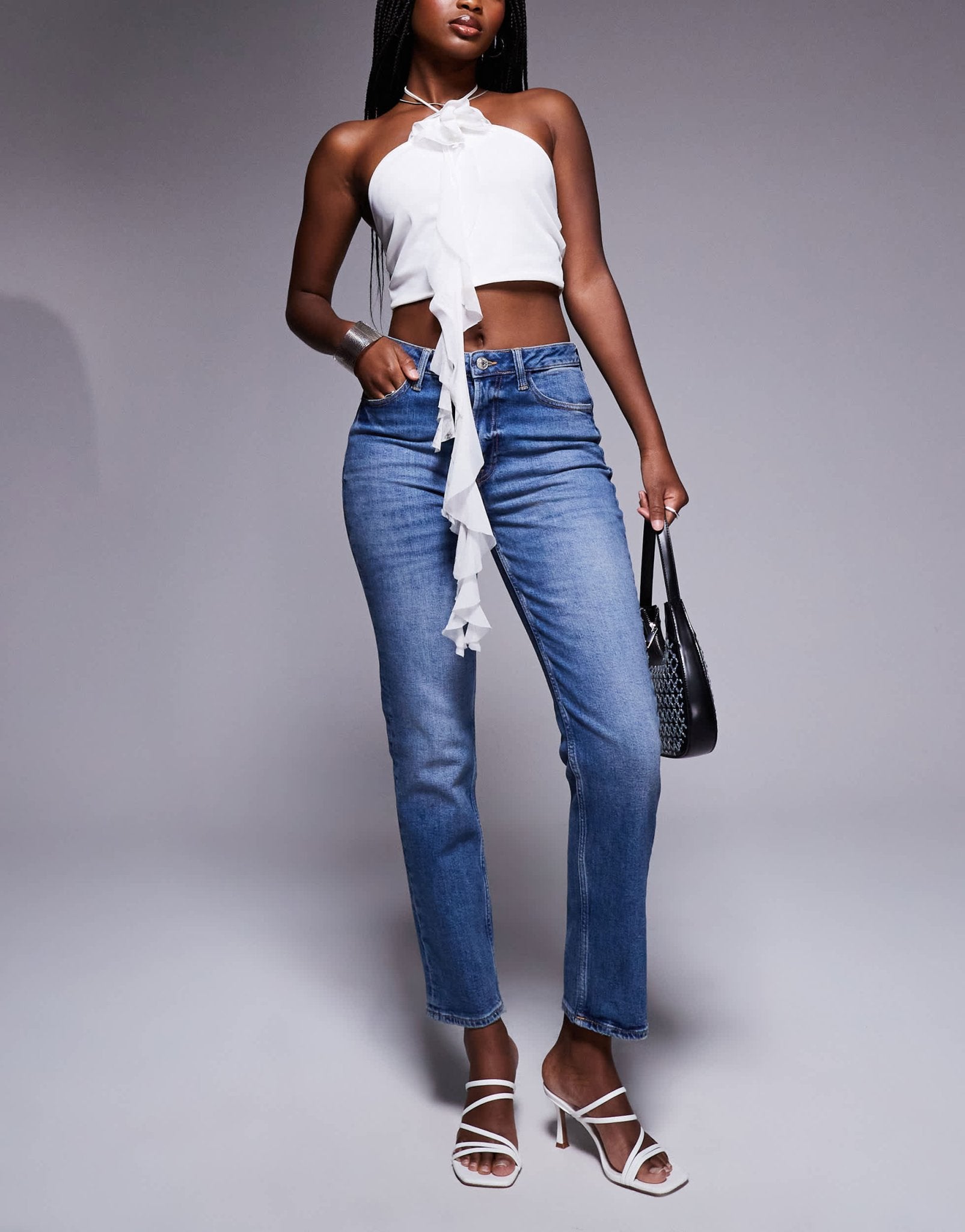 River Island slim jean in darkwash blue - ASOS Sample Sale EU Store