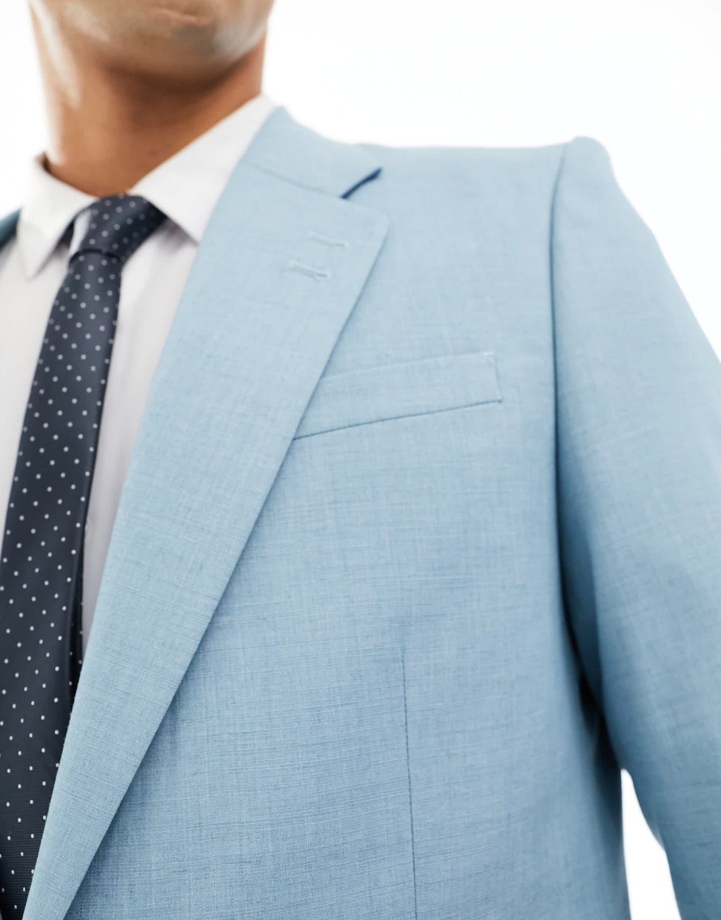 River Island slim suit jacket in light blue - ASOS Sample Sale EU Store