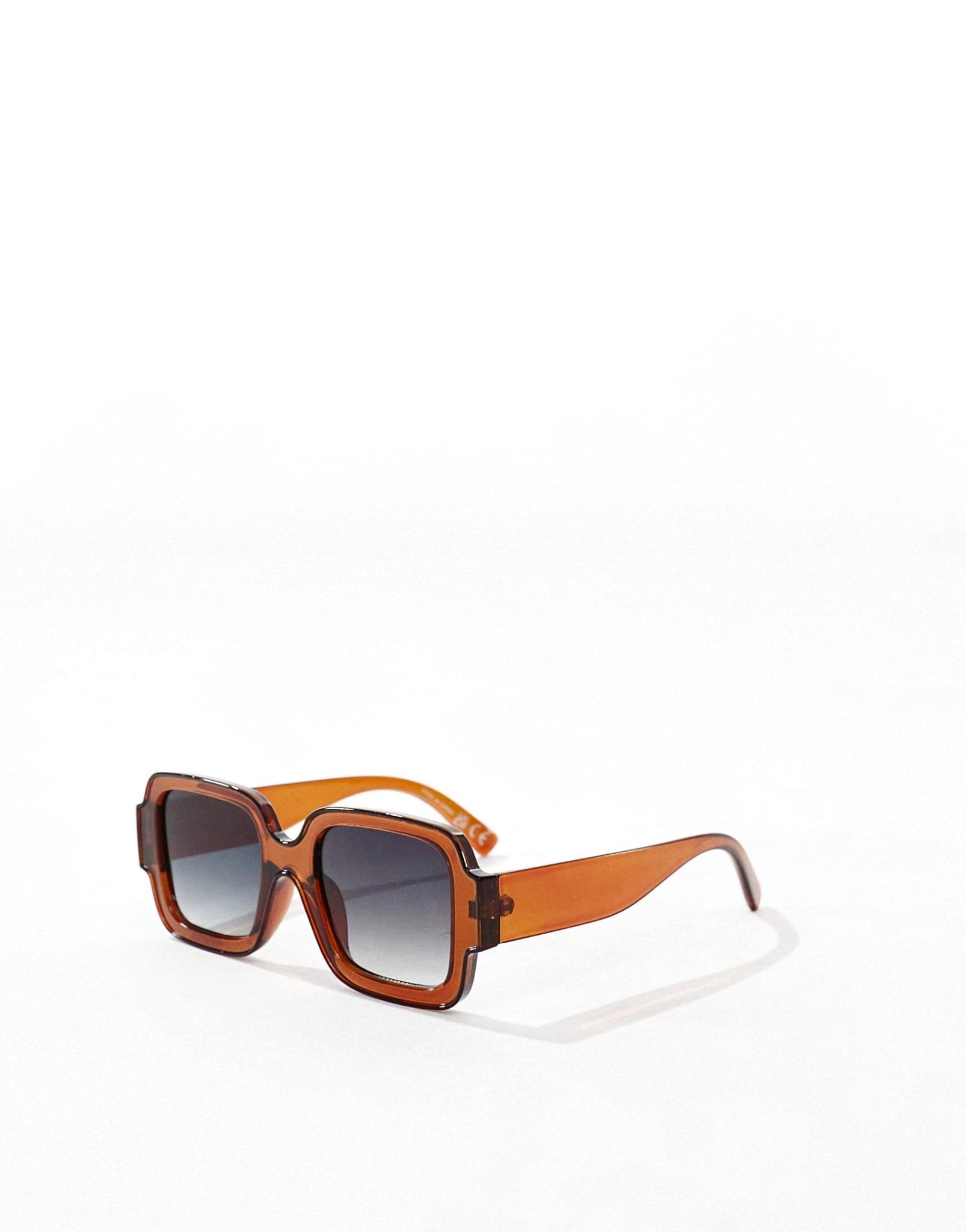 River Island square sunglasses in dark orange - ASOS Sample Sale EU Store