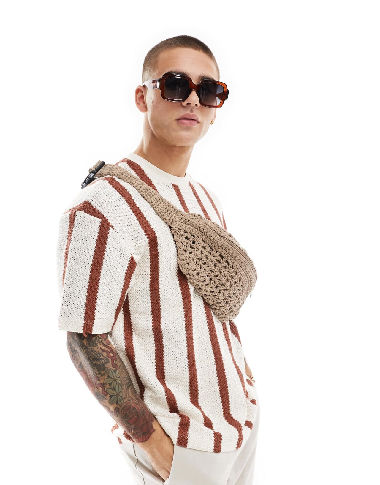 River Island square sunglasses in dark orange - ASOS Sample Sale EU Store