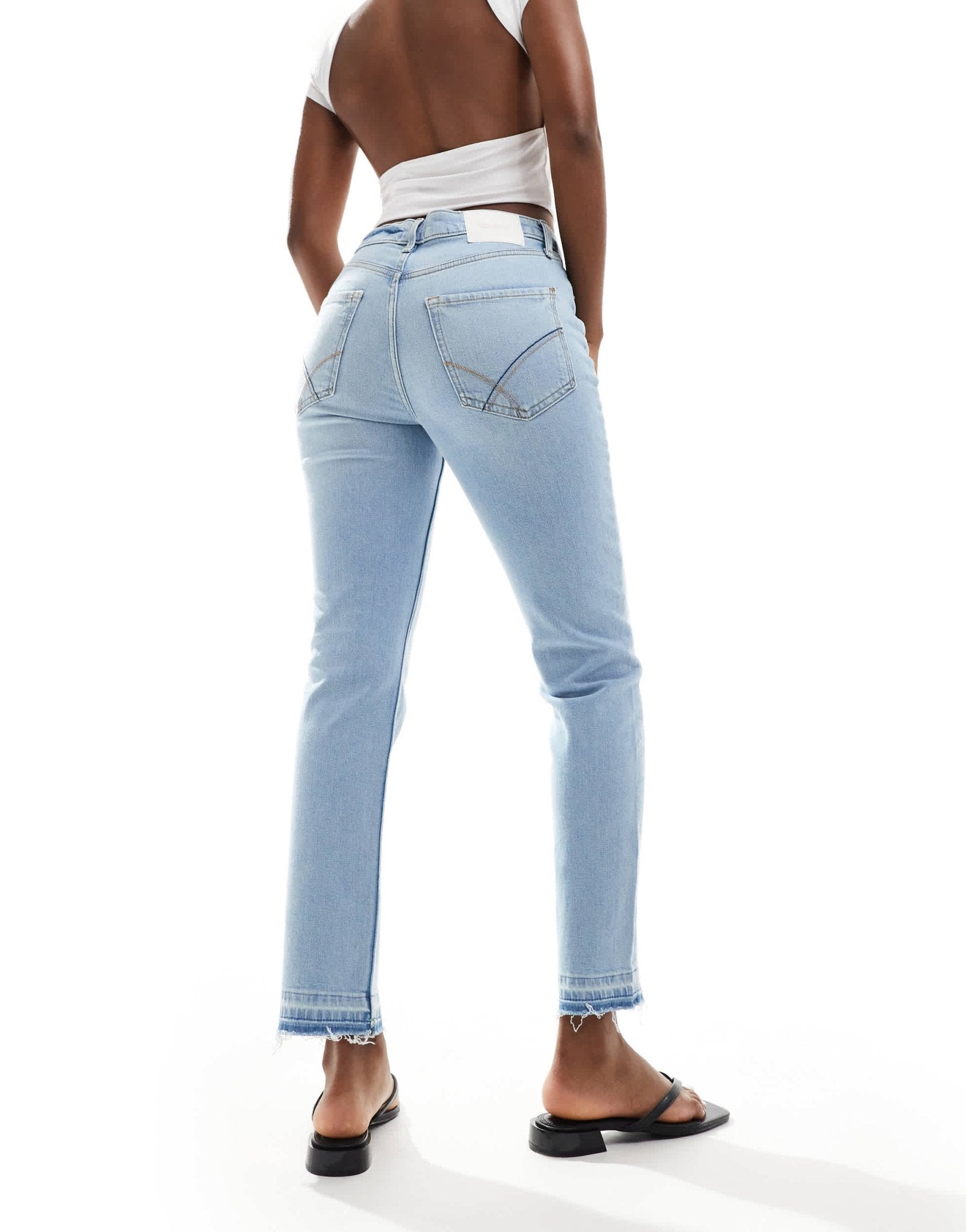 River Island straight jean in light blue - ASOS Sample Sale EU Store