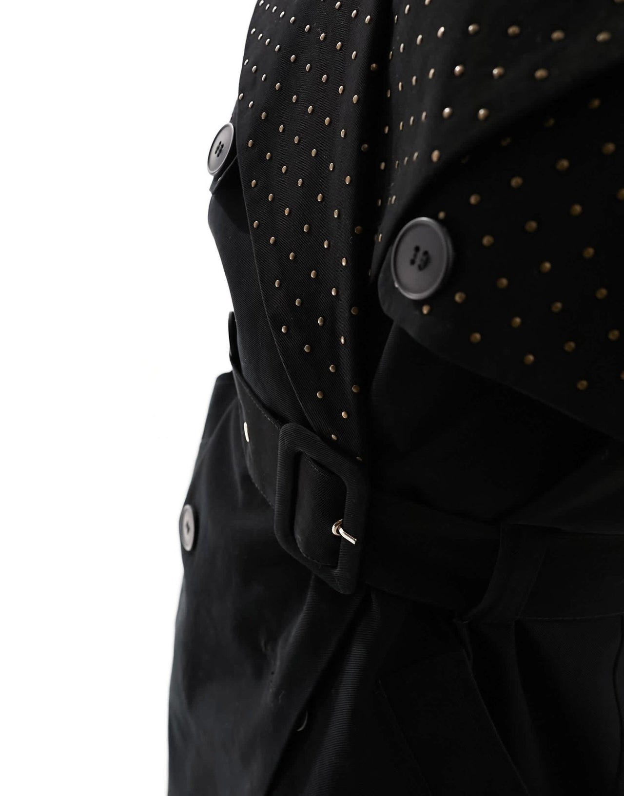 River Island studded trench coat in black - ASOS Sample Sale EU Store
