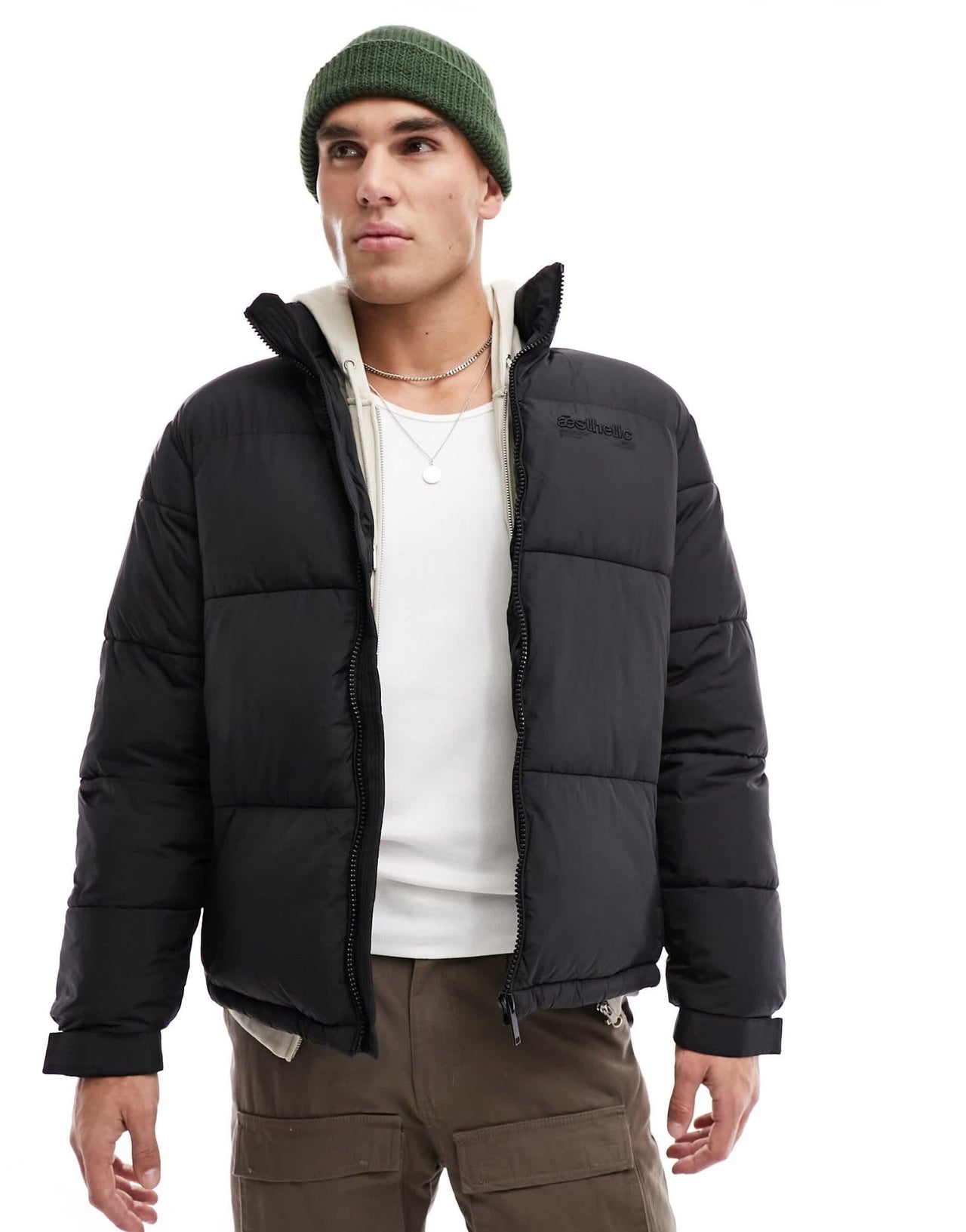 River Island studio puffer jacket in black - ASOS Sample Sale EU Store