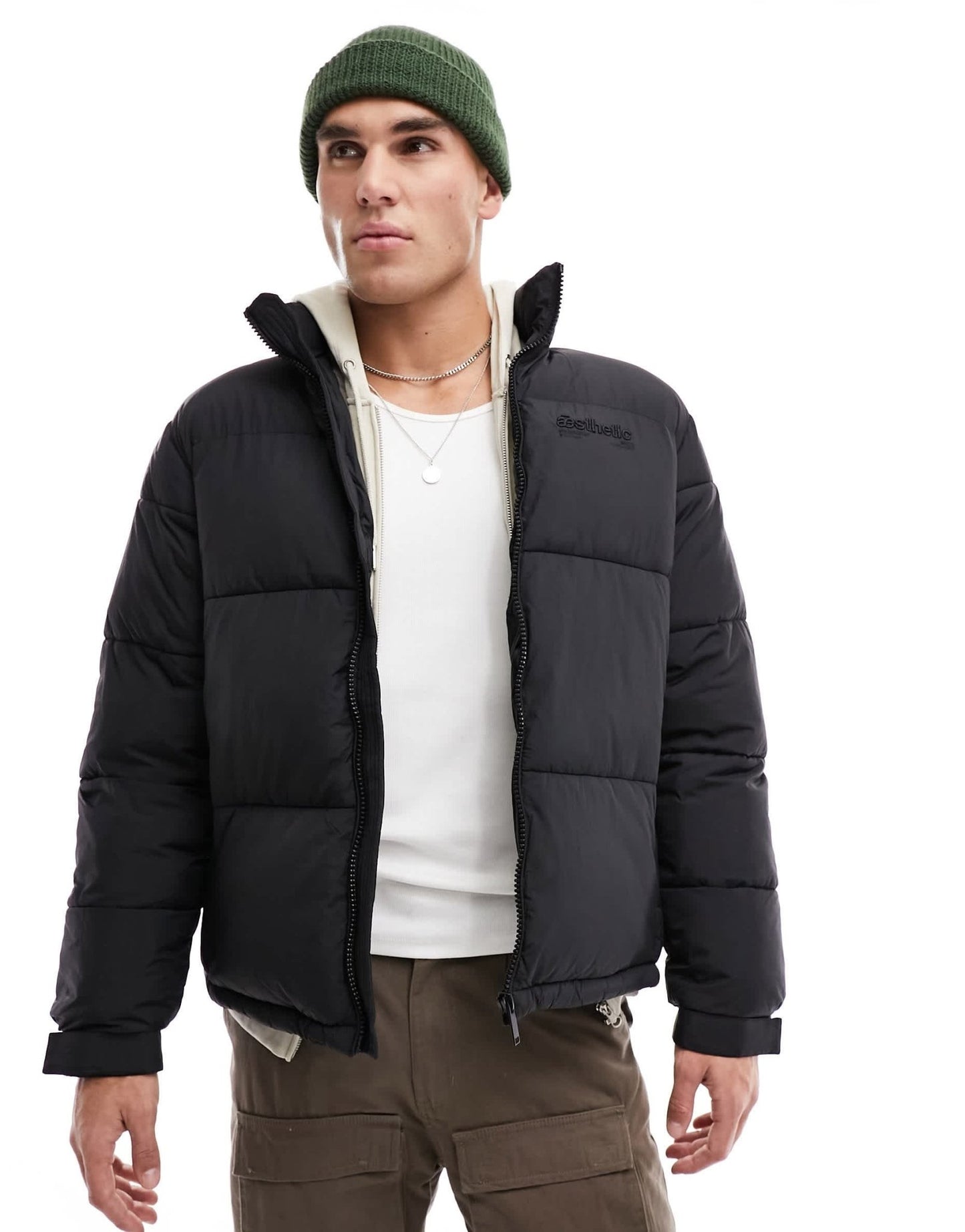 River Island studio puffer jacket in black - ASOS Sample Sale EU Store