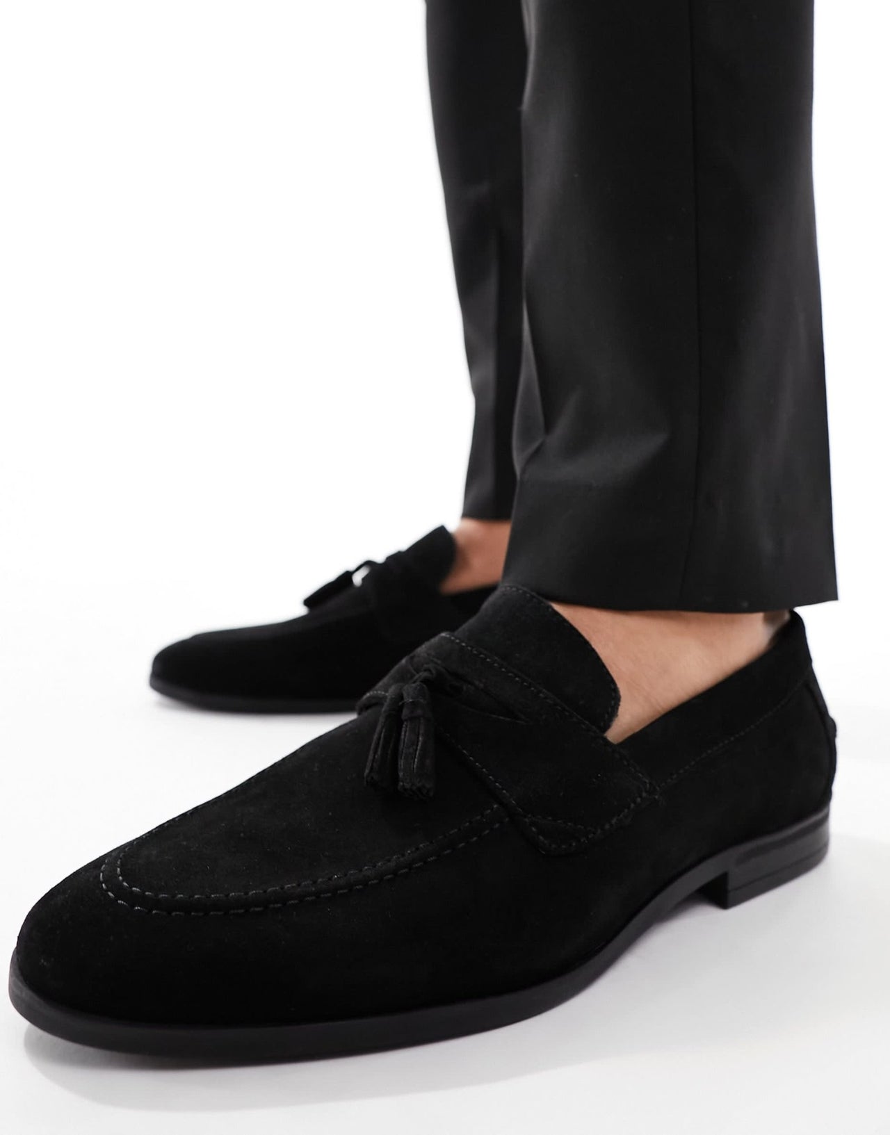 River Island suede tassel loafers in black - ASOS Sample Sale EU Store