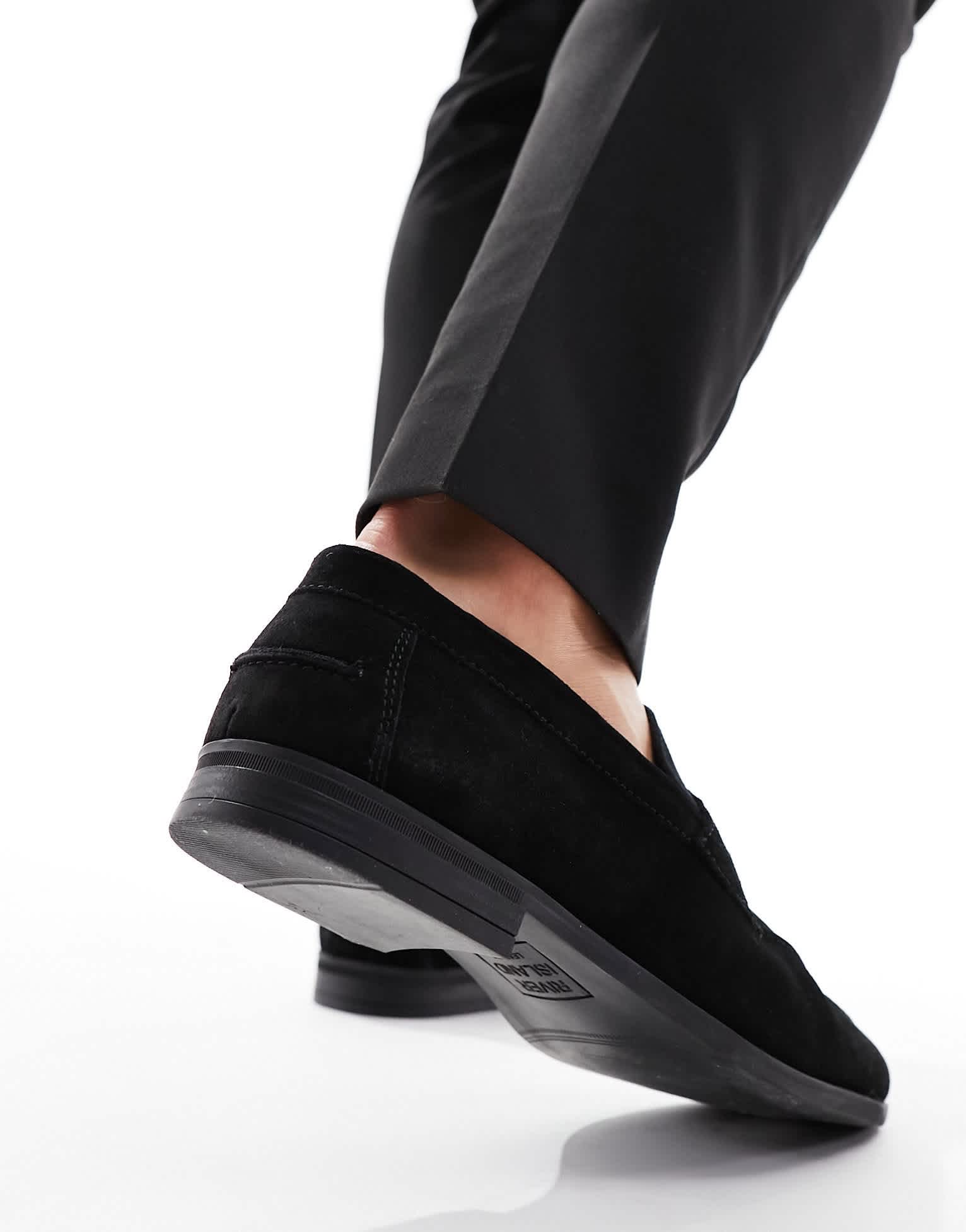 River Island suede tassel loafers in black - ASOS Sample Sale EU Store