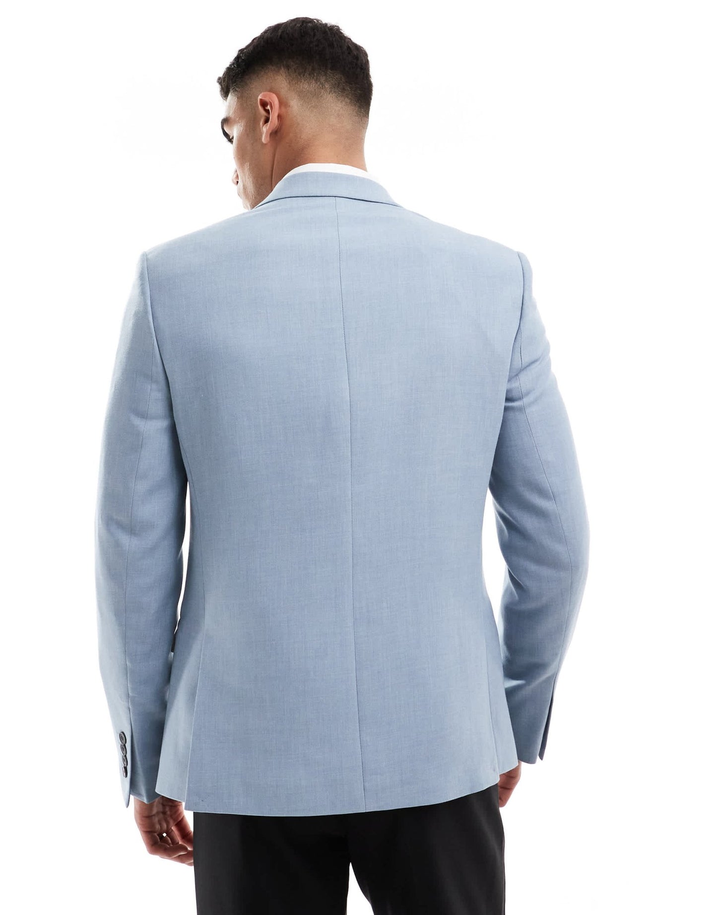 River Island textured suit jacket in blue - ASOS Sample Sale EU Store