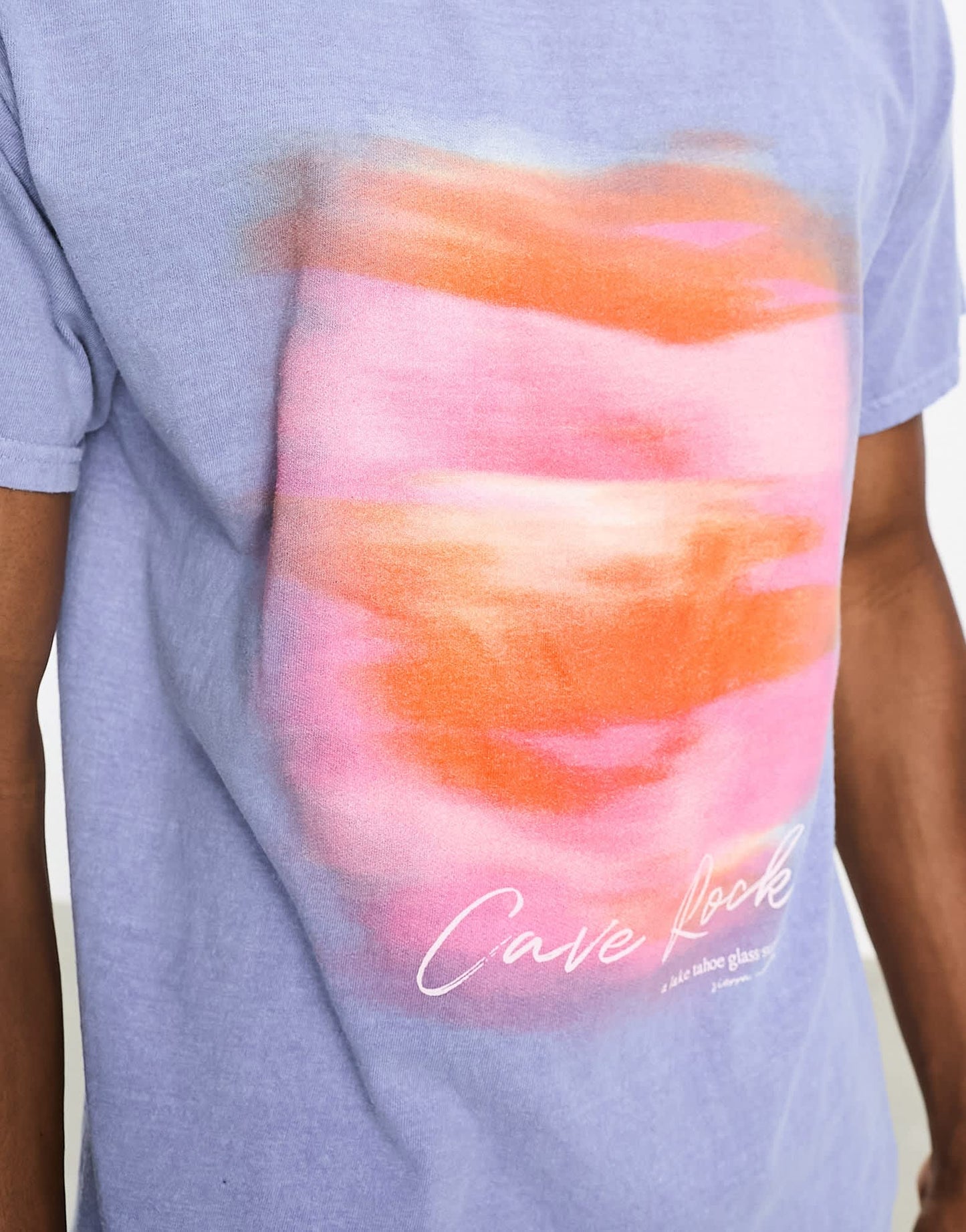 River Island washed sunset t-shirt in light blue - ASOS Sample Sale EU Store