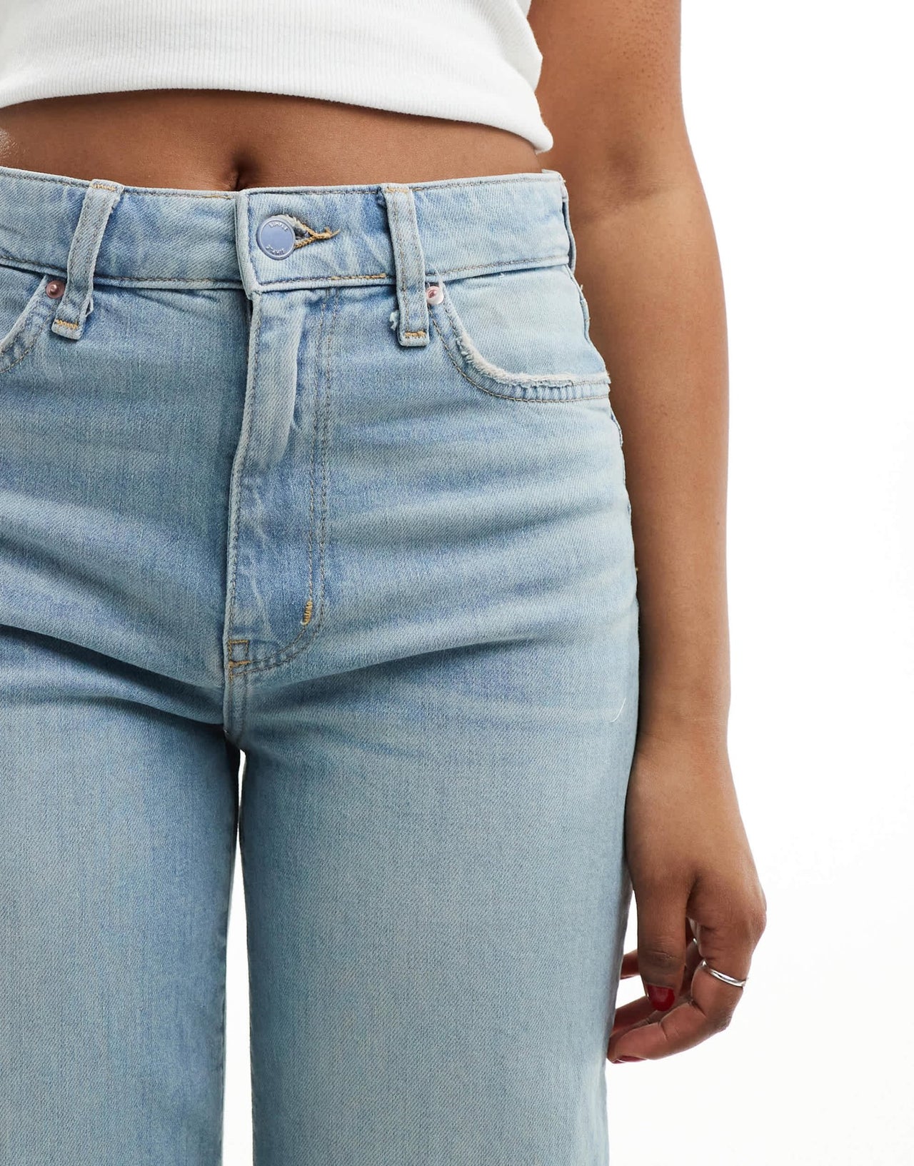 River Island wide leg jeans in light blue - ASOS Sample Sale EU Store
