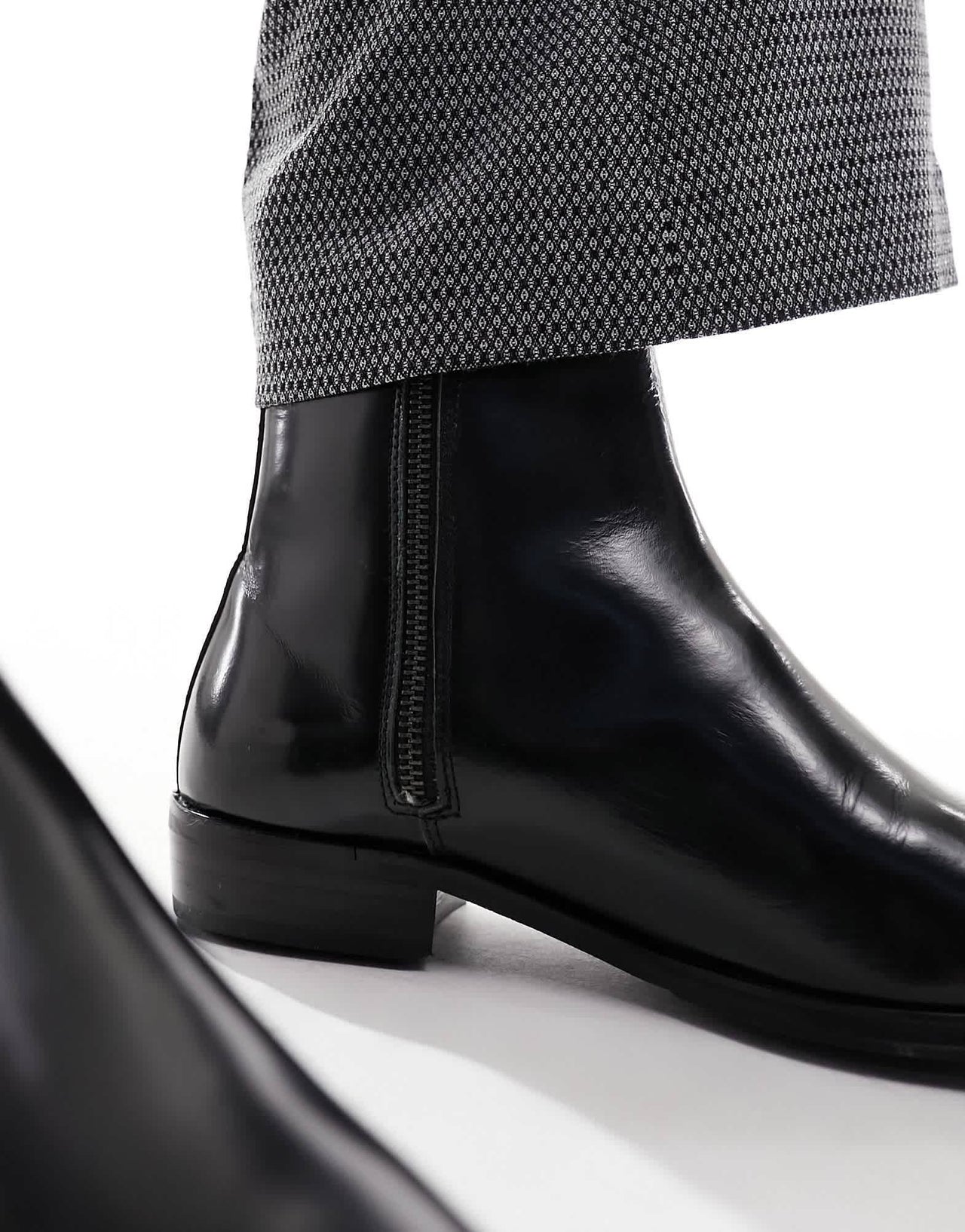 River Island zip up boot in black - ASOS Sample Sale EU Store