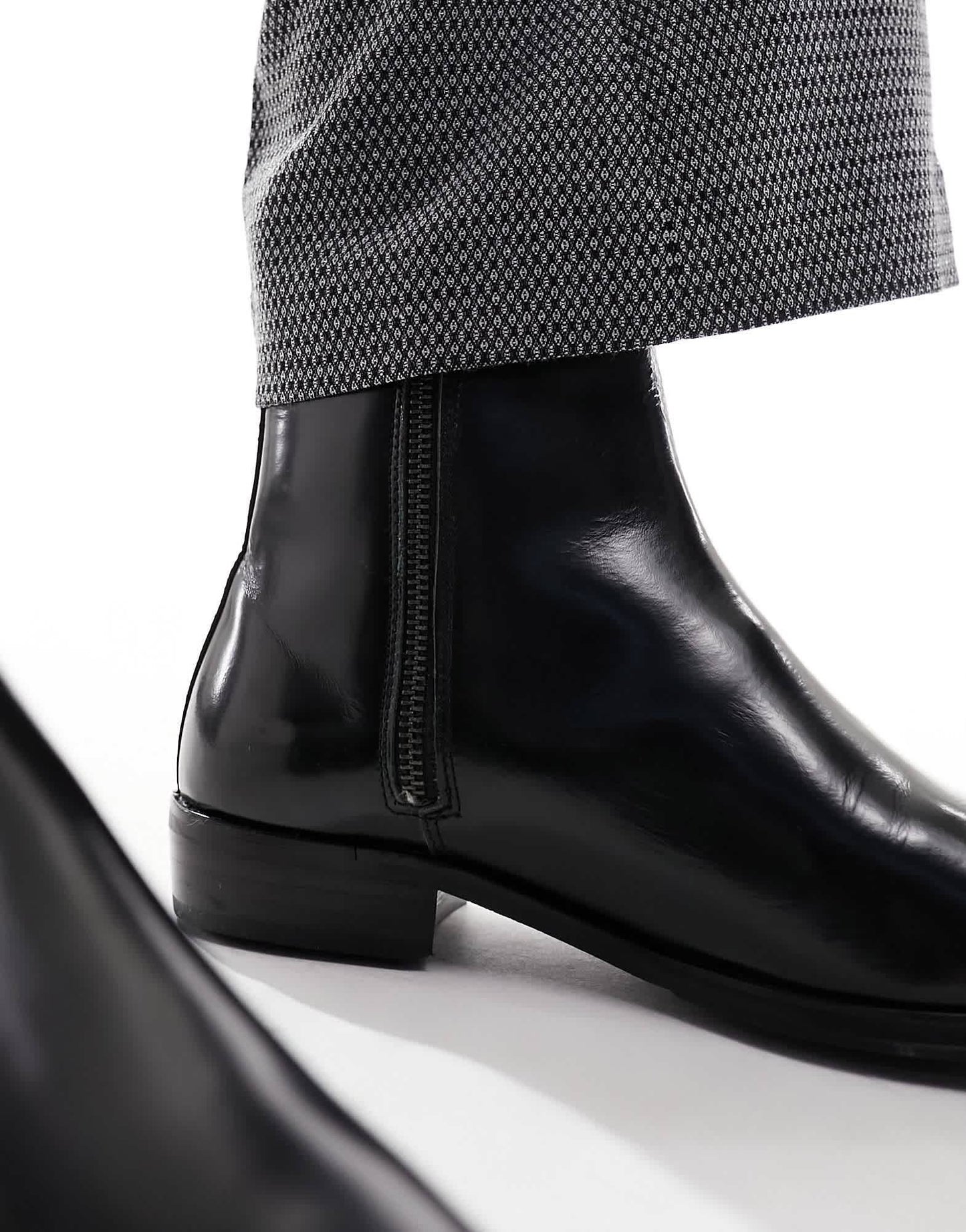 River Island zip up boot in black - ASOS Sample Sale EU Store