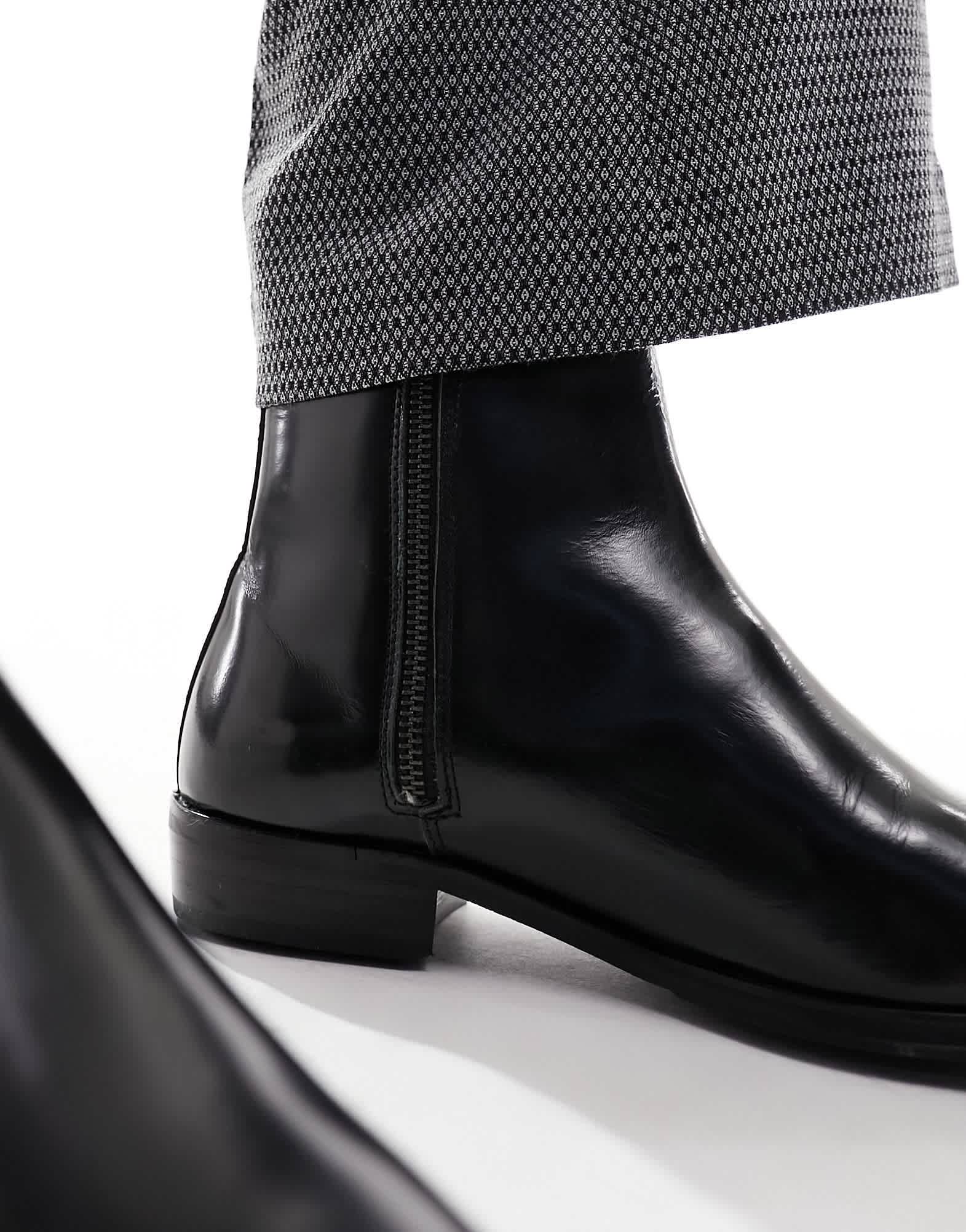 River Island zip up boot in black - ASOS Sample Sale EU Store