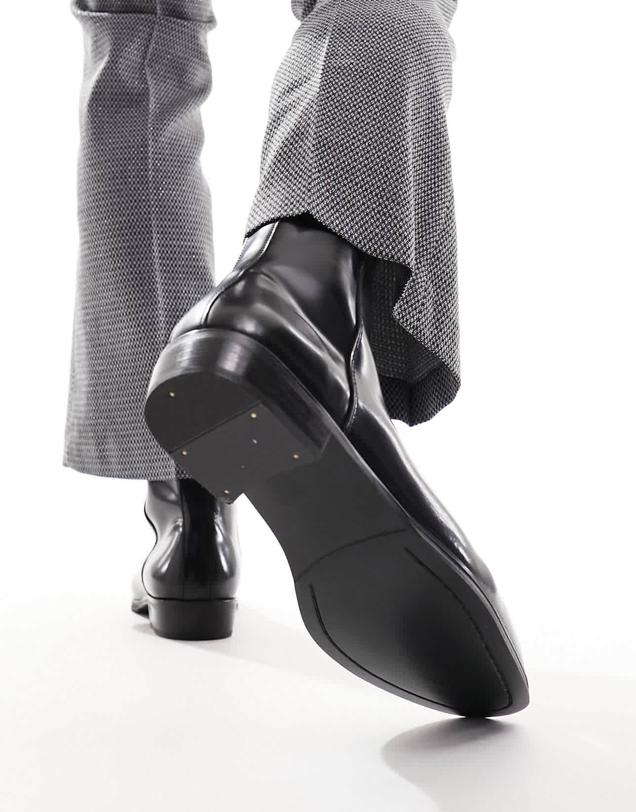 River Island zip up boot in black - ASOS Sample Sale EU Store