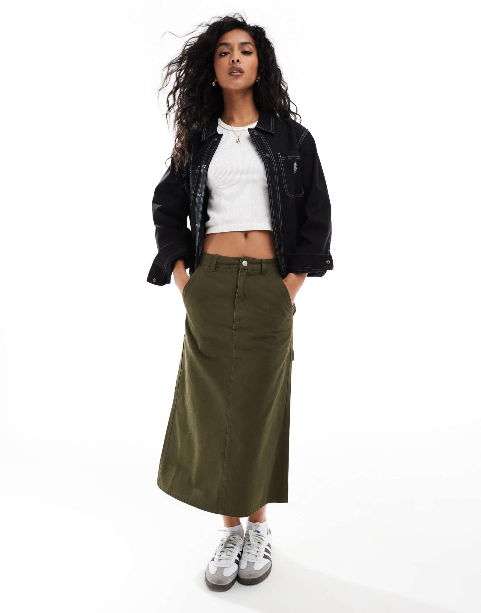 Santa Cruz classic carpenter maxi skirt in green - ASOS Sample Sale EU Store