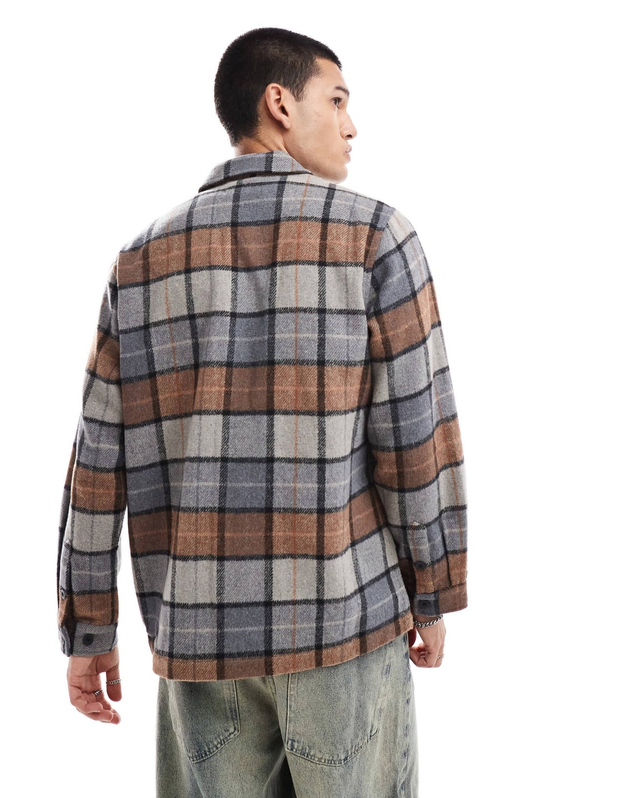 Santa Cruz lodge checked shirt in beige - ASOS Sample Sale EU Store