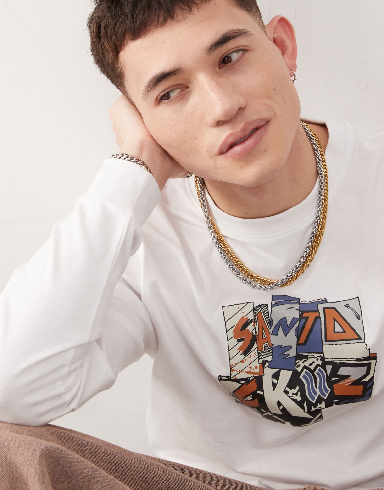 Santa Cruz long sleeve t-shirt with logo chest and sleeve print - ASOS Sample Sale EU Store