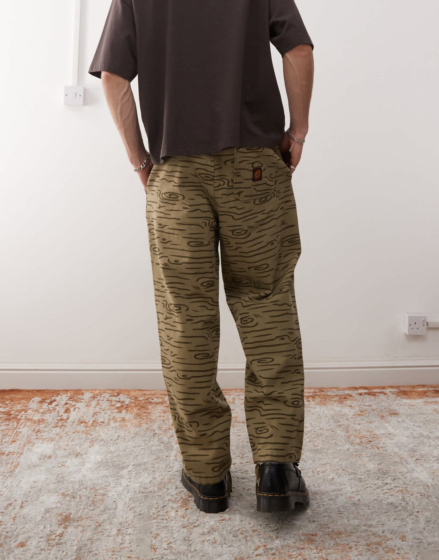 Santa Cruz Unite wood print trousers in beige - ASOS Sample Sale EU Store